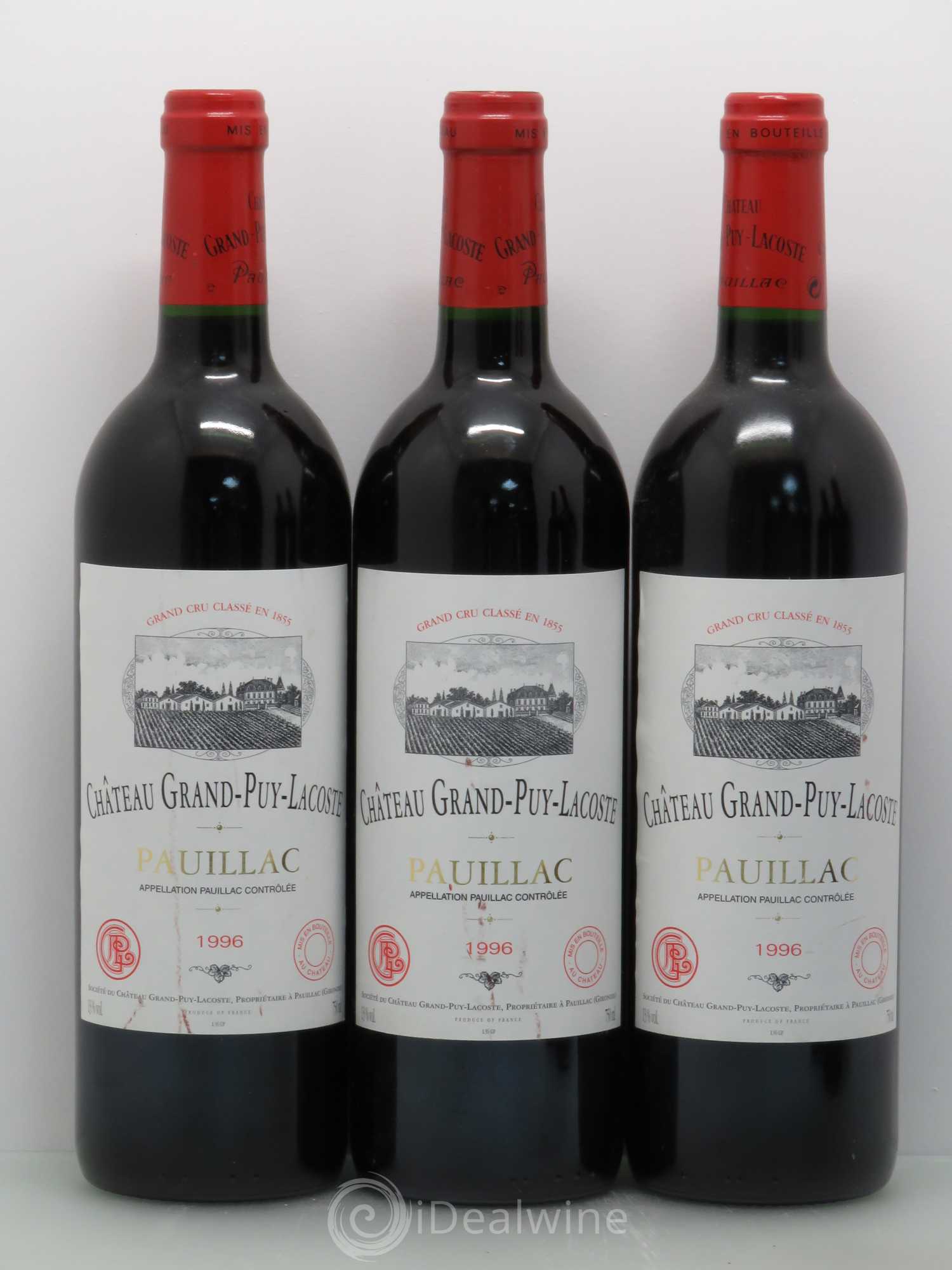 Château Grand Puy Lacoste 5ème Grand Cru Classé 1996 - Lot de 5 bouteilles - 1