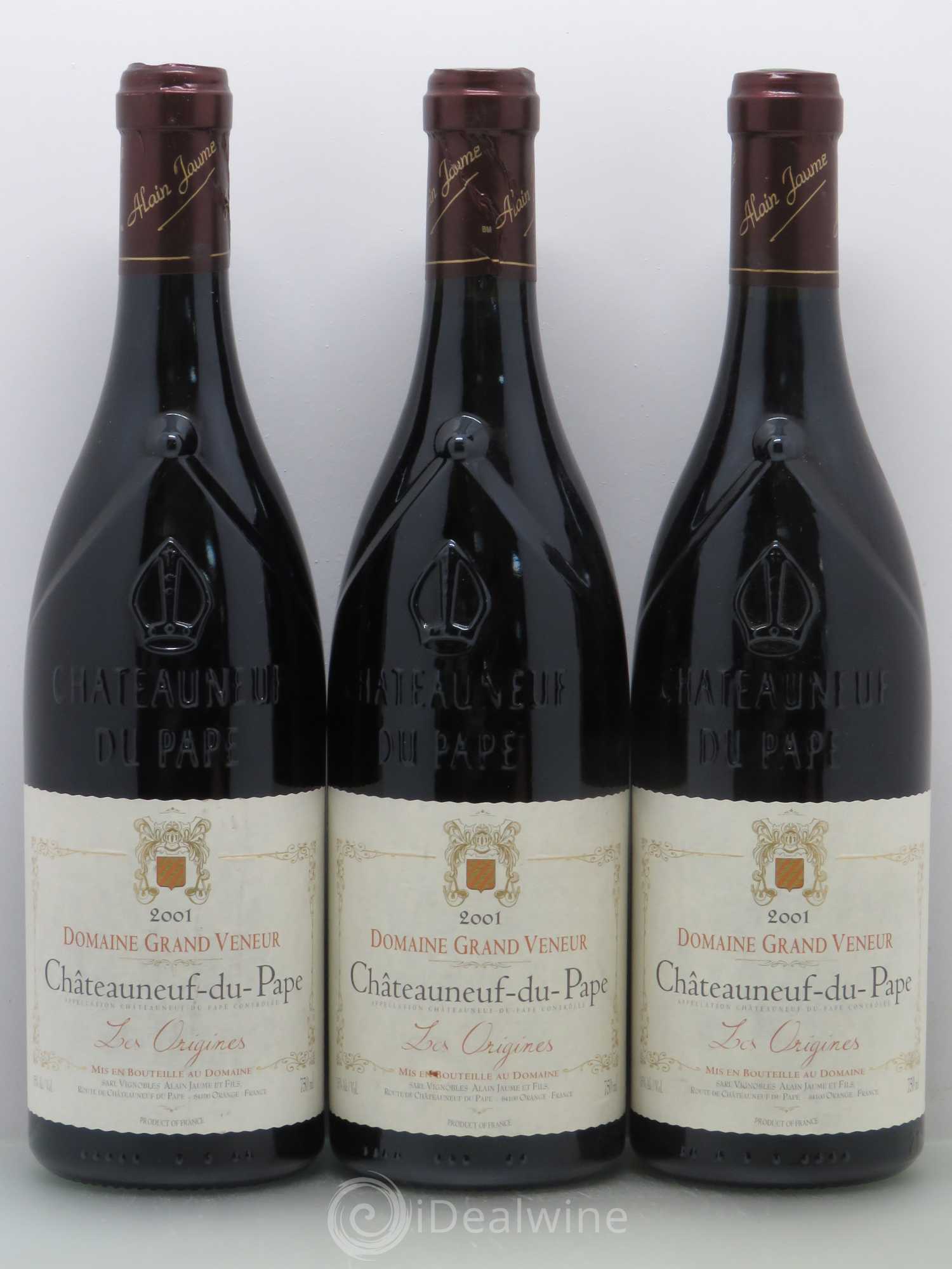 Châteauneuf-du-Pape Les Origines Grand Veneur (Domaine) 2001 - Lot de 3 bouteilles - 0