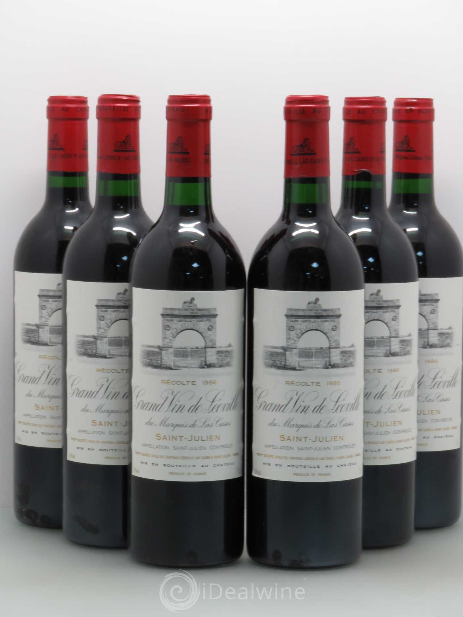 Château Léoville Las Cases 2ème Grand Cru Classé 1986 - Lot de 6 bouteilles - 0
