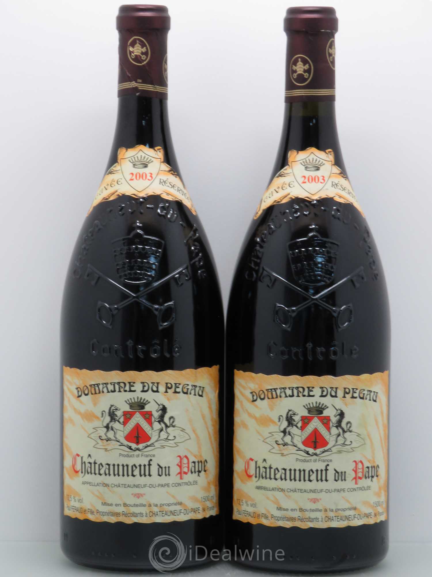 Châteauneuf-du-Pape Domaine du Pégau Cuvée Réservée Paul et Laurence Féraud 2003 - Lot de 2 magnums - 0