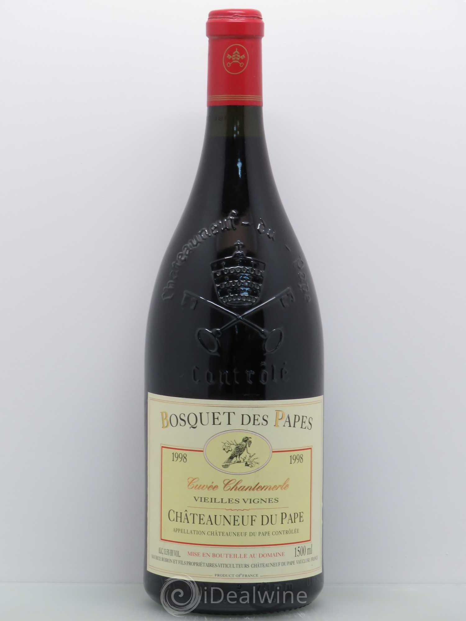 Châteauneuf-du-Pape Bosquet des Papes Chante Le Merle Vieilles Vignes Famille Boiron 1998 - Lot de 1 magnum - 0
