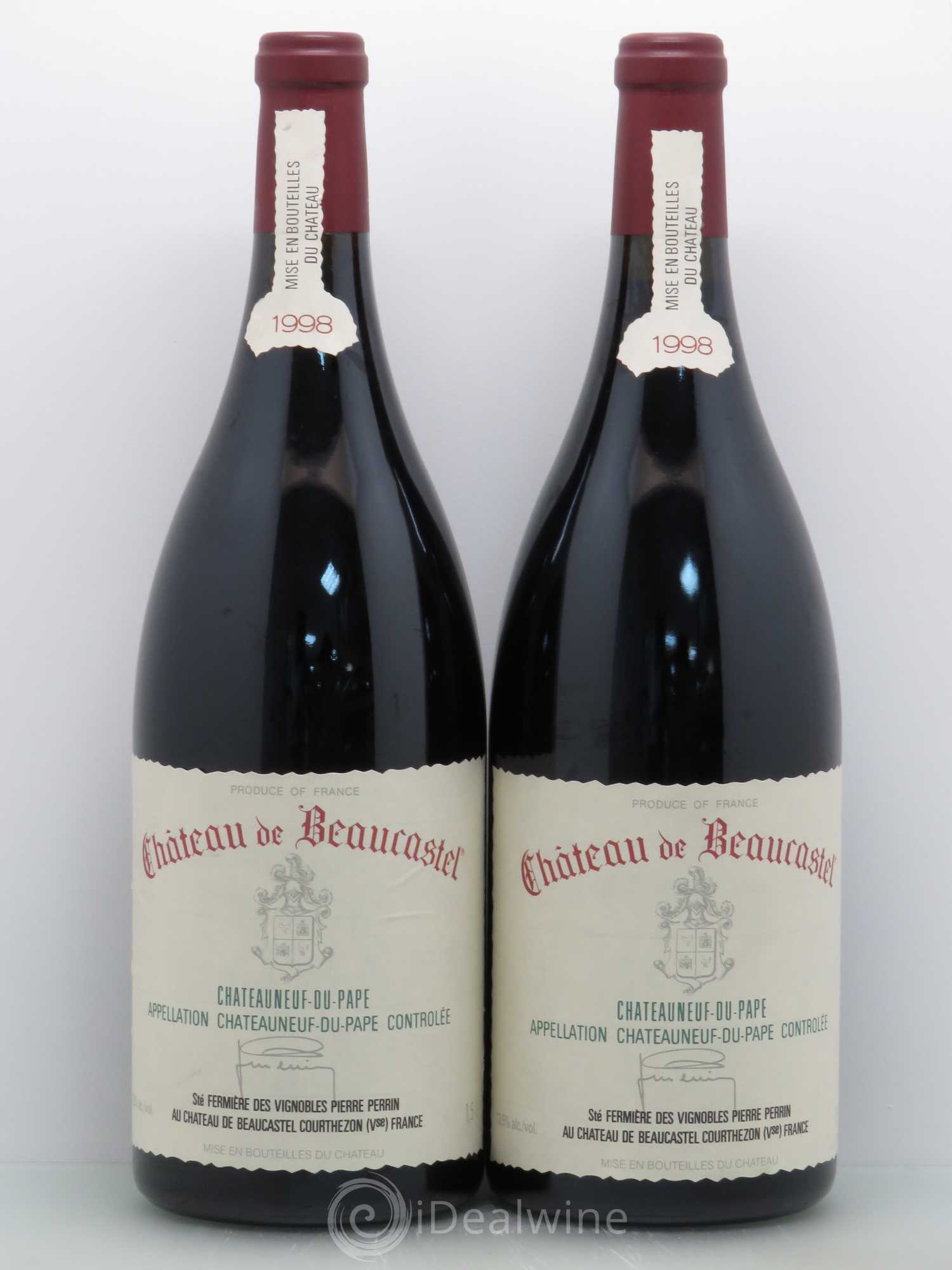 Châteauneuf-du-Pape Château de Beaucastel Famille Perrin 1998 - Lot de 2 magnums - 0
