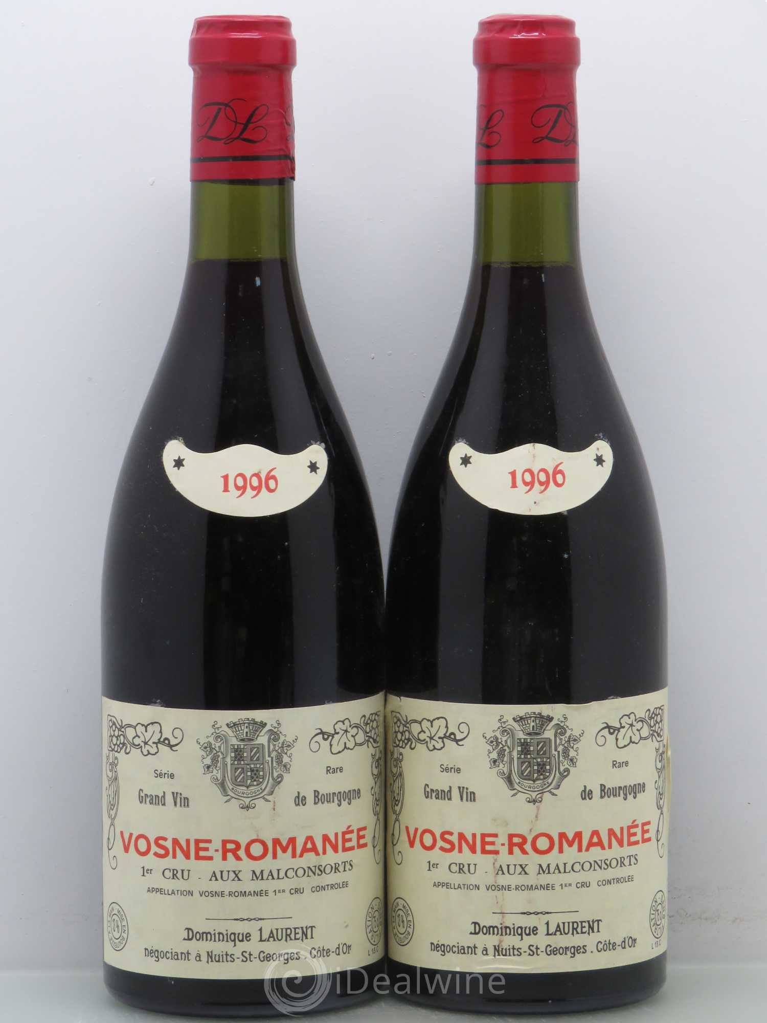 Vosne-Romanée 1er Cru Aux Malconsorts Dominique Laurent Série Rare 1996 - Posten von 2 Flaschen - 0