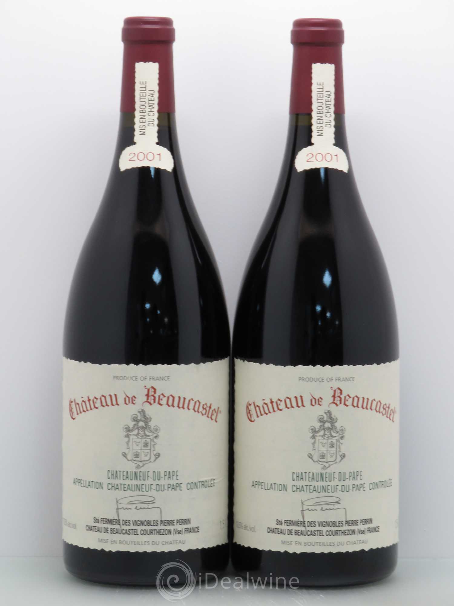 Châteauneuf-du-Pape Château de Beaucastel Famille Perrin 2001 - Lot de 2 magnums - 0