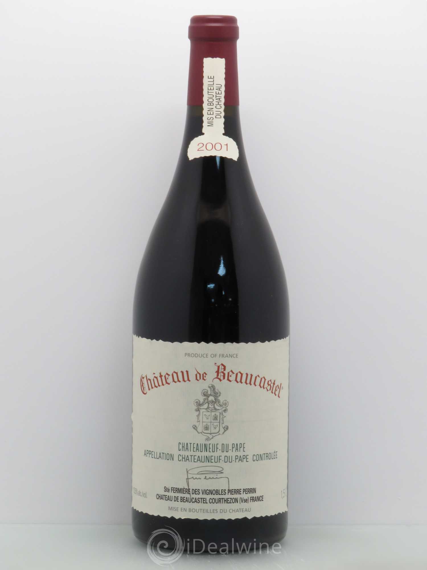 Châteauneuf-du-Pape Château de Beaucastel Famille Perrin 2001 - Lot de 1 magnum - 0