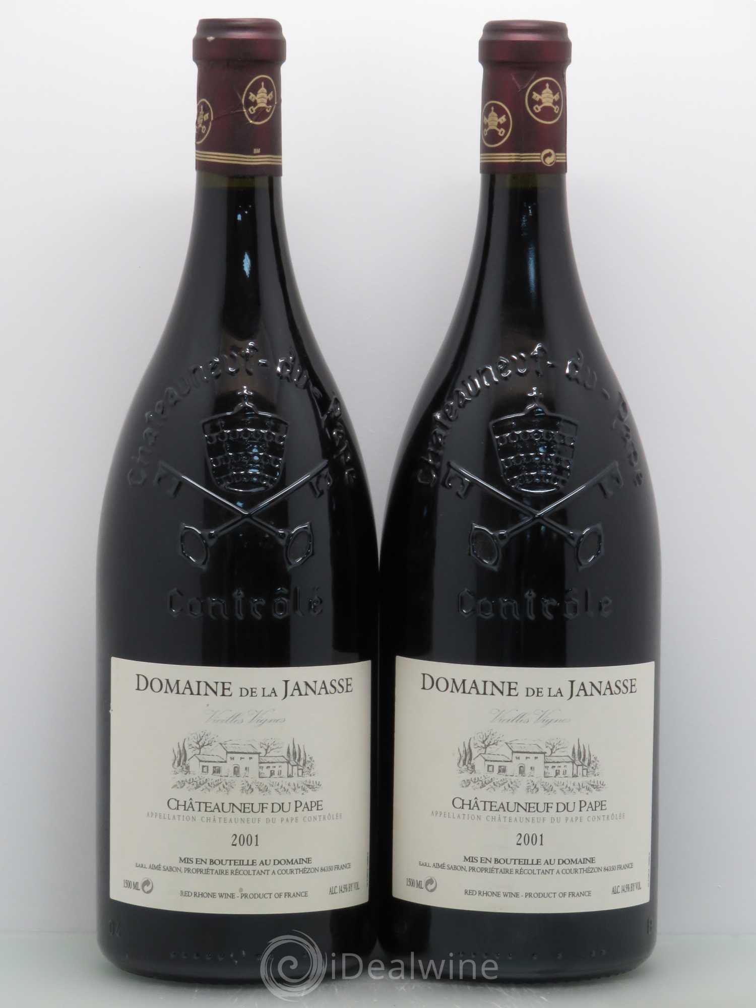 Châteauneuf-du-Pape Cuvée Vieilles Vignes La Janasse (Domaine de) 2001 - Lot de 2 magnums - 0