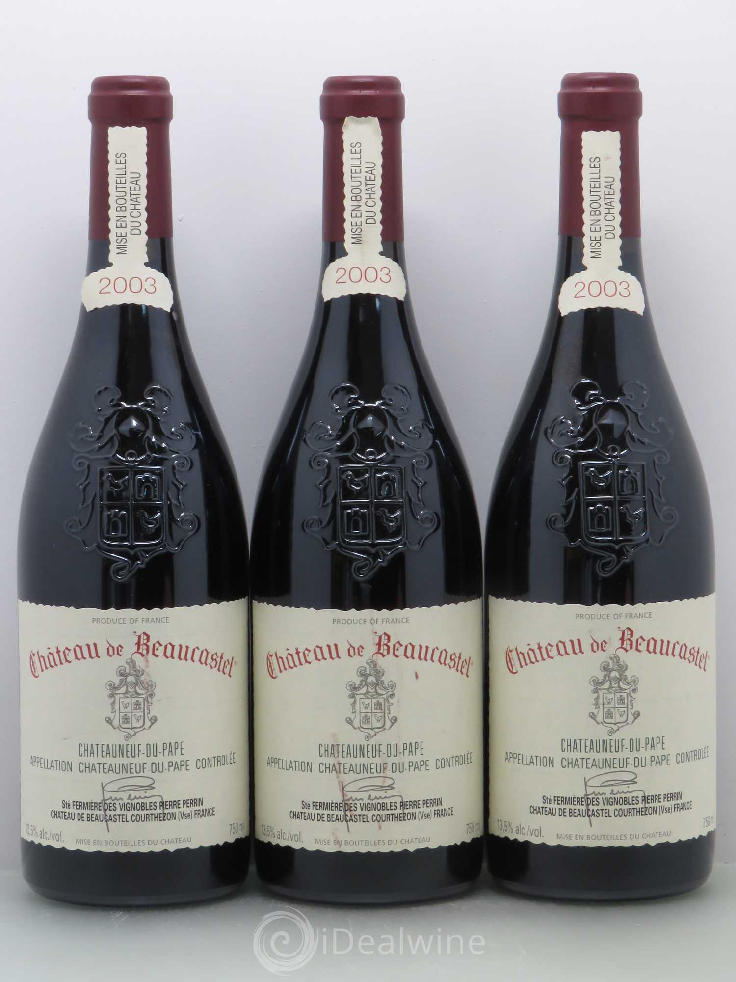 Châteauneuf-du-Pape Château de Beaucastel Famille Perrin 2003 - Lot de 6 bouteilles - 2