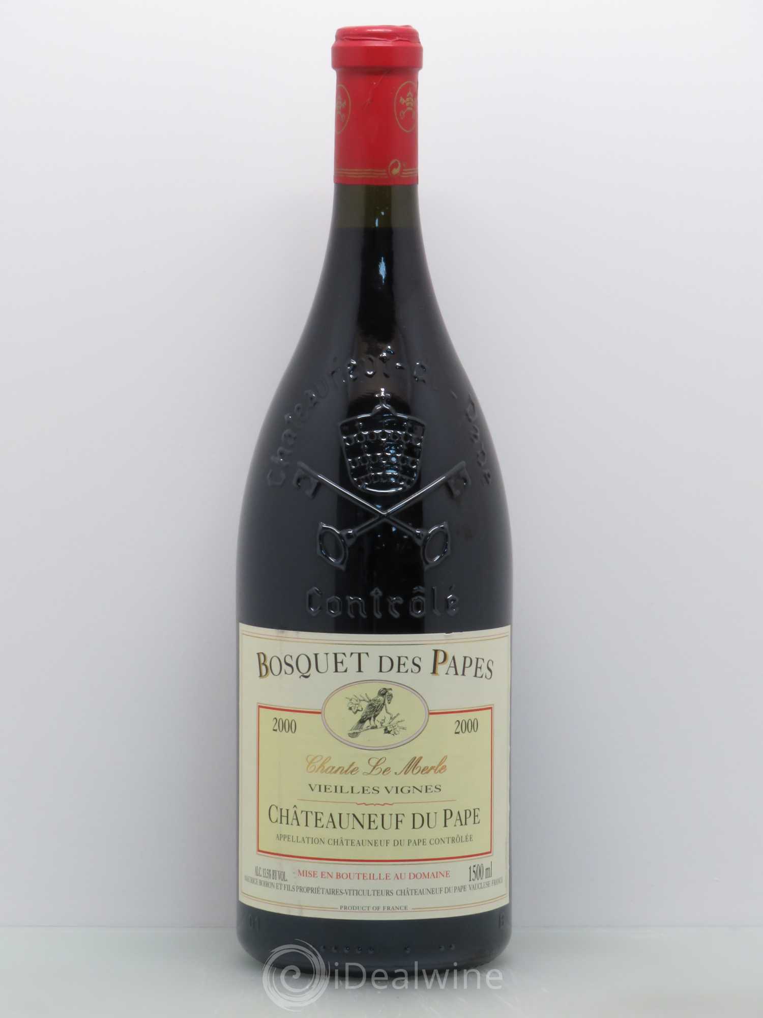 Châteauneuf-du-Pape Bosquet des Papes Chante Le Merle Vieilles Vignes Famille Boiron 2000 - Lot de 1 magnum - 0