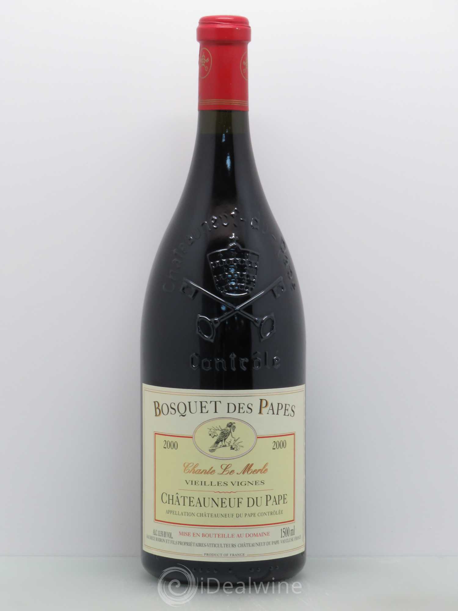 Châteauneuf-du-Pape Bosquet des Papes Chante Le Merle Vieilles Vignes Famille Boiron 2000 - Lot de 1 magnum - 0