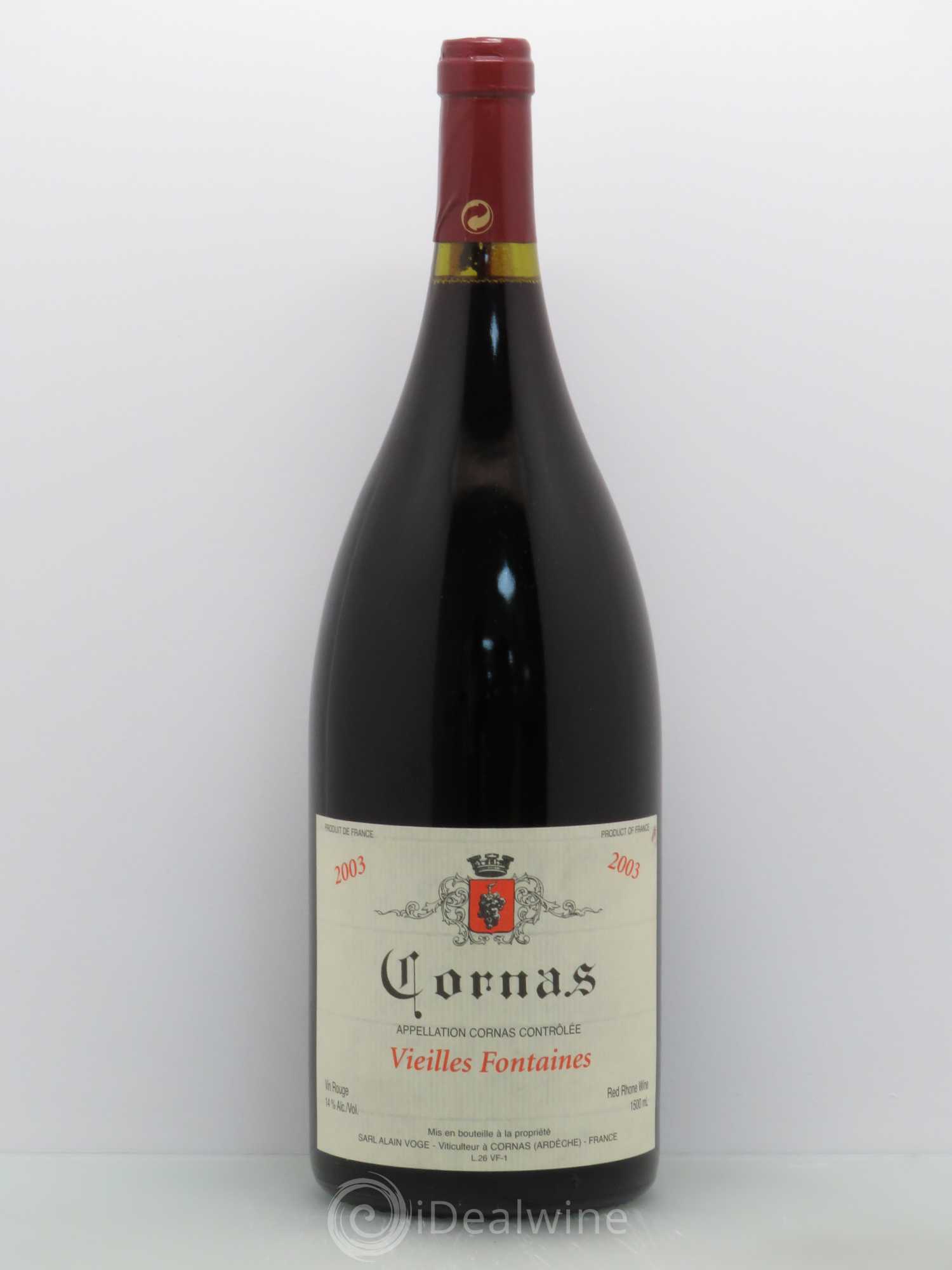 Cornas Les Vieilles Fontaines Alain Voge (Domaine) 2003 - Lot de 1 magnum - 0