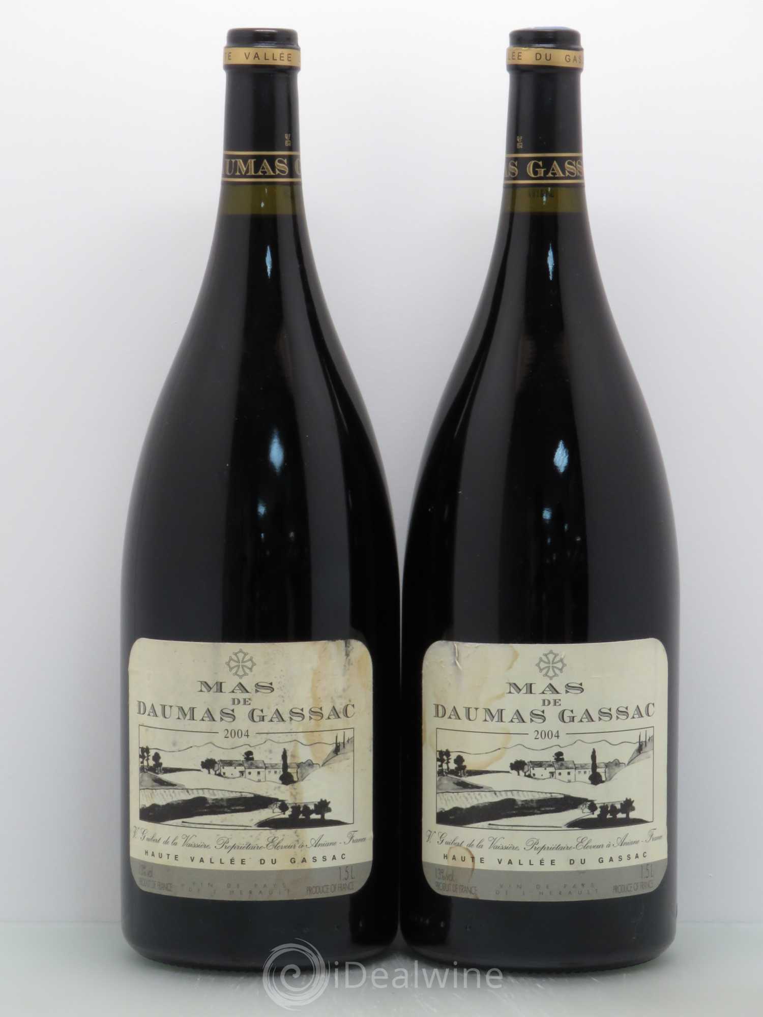 Saint-Guilhem-le-Désert - Cité d'Aniane Mas Daumas Gassac Famille Guibert de La Vaissière 2004 - Lot de 2 magnums - 0