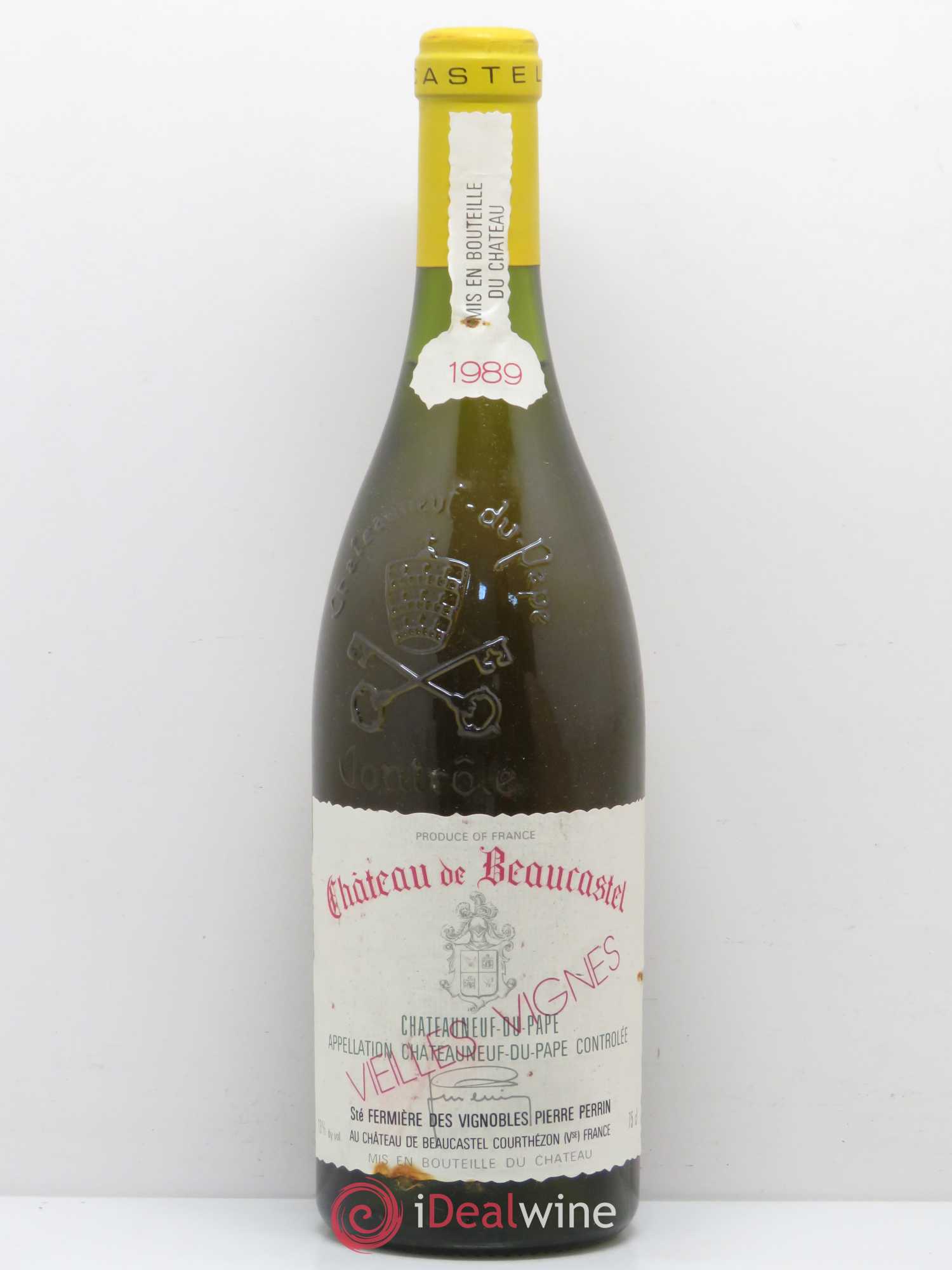 Châteauneuf-du-Pape Château de Beaucastel Vieilles vignes Roussanne Famille Perrin Vieilles Vignes 1989 - Lot de 1 bouteille - 0