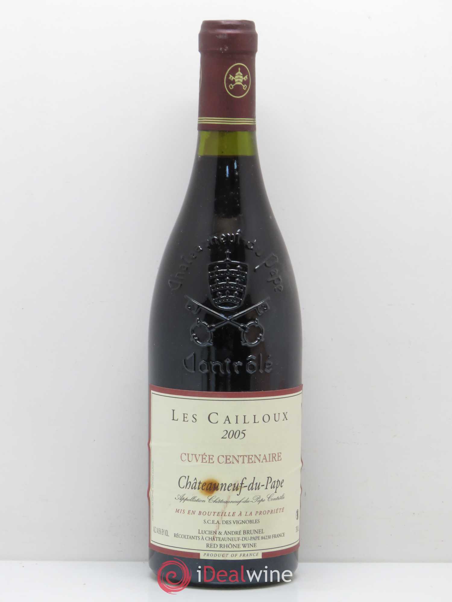 Châteauneuf-du-Pape Les Cailloux Cuvée Centenaire André Brunel 2005 - Lot de 1 bouteille - 0