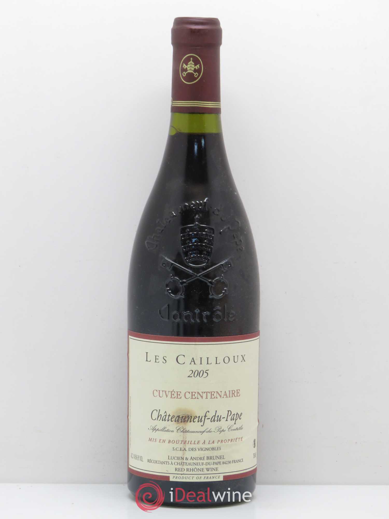 Châteauneuf-du-Pape Les Cailloux Cuvée Centenaire André Brunel 2005 - Lot de 1 bouteille - 0