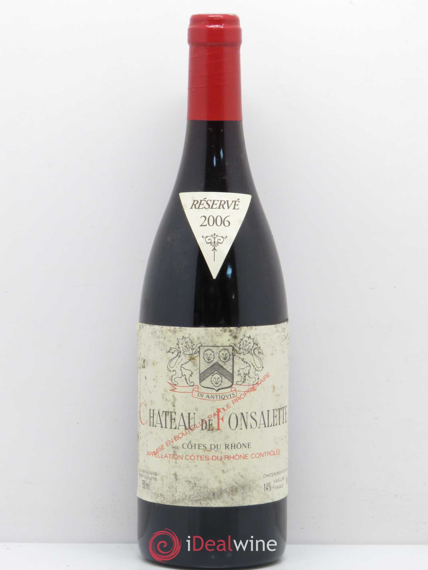 Côtes-du-Rhône Château de Fonsalette Emmanuel Reynaud 2006 - Lot de 1 bouteille - 0