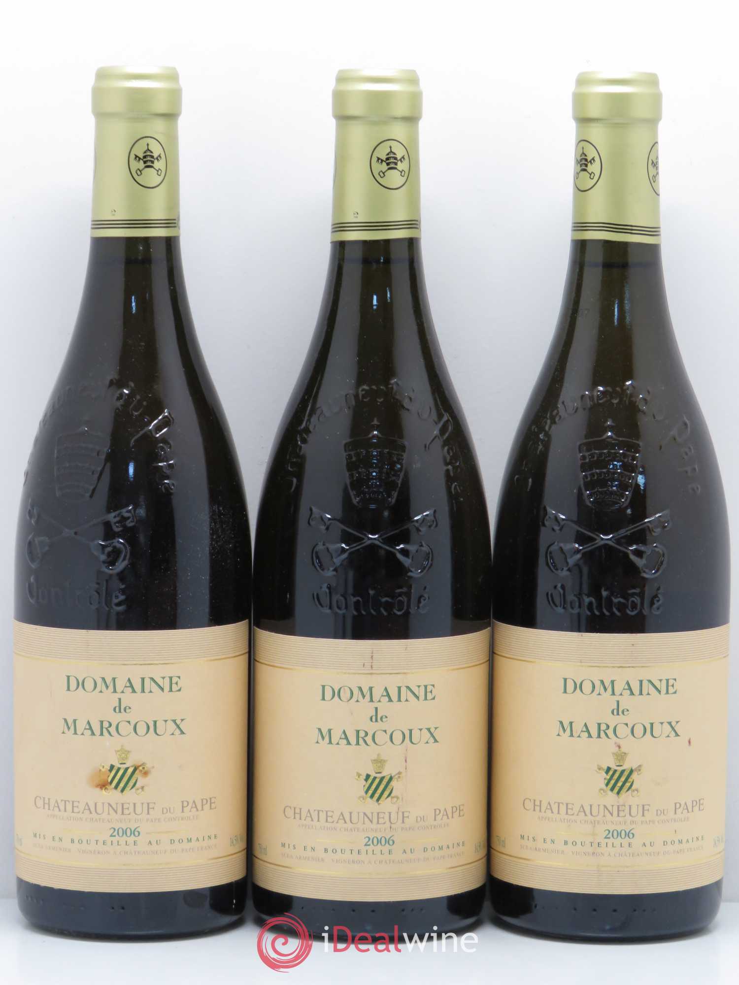 Châteauneuf-du-Pape Marcoux (Domaine de) 2006 - Lot de 3 bouteilles - 0