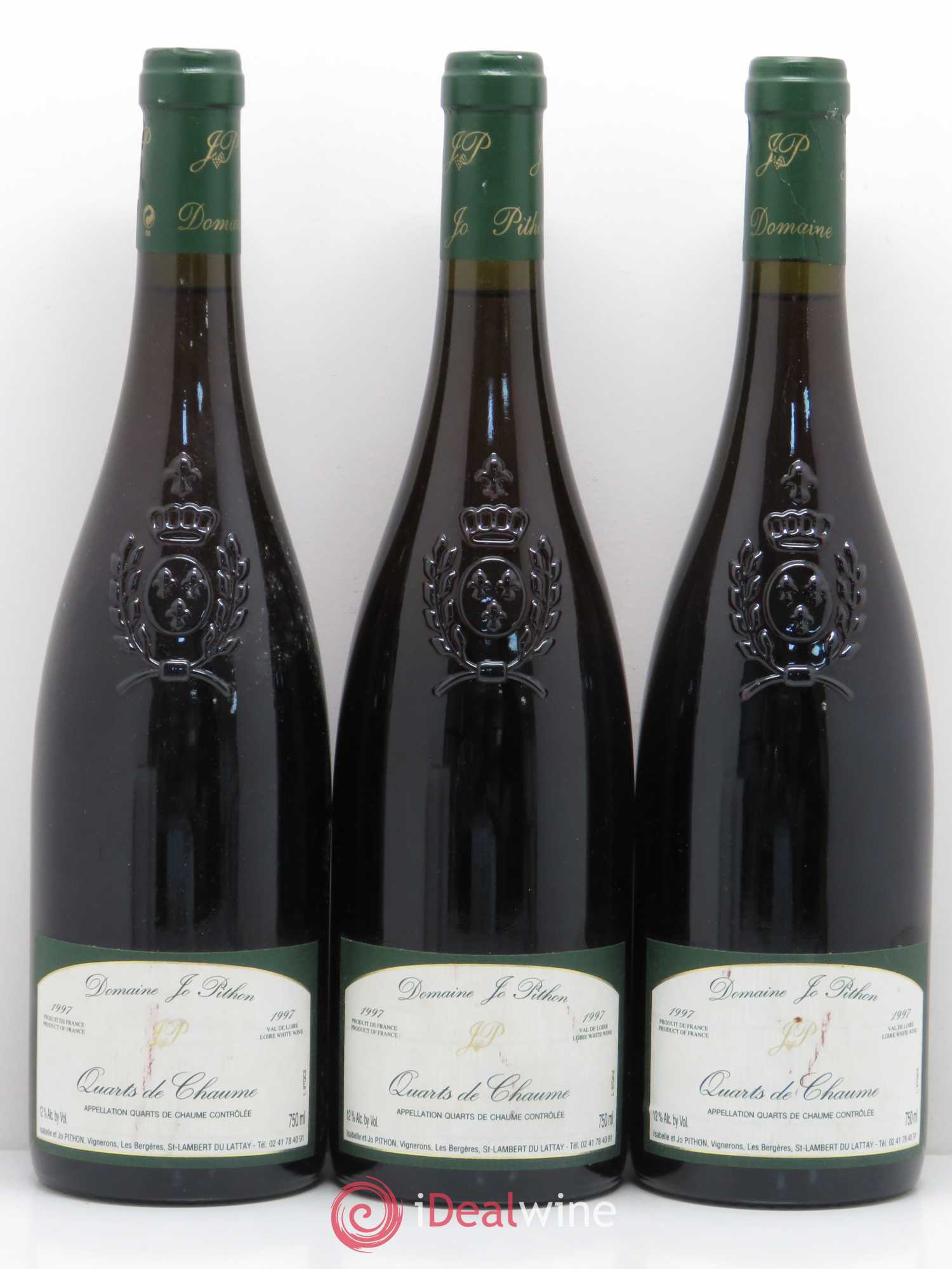 Quarts de Chaume Domaine Jo Pithon 1997 - Lotto di 3 bottiglie - 0