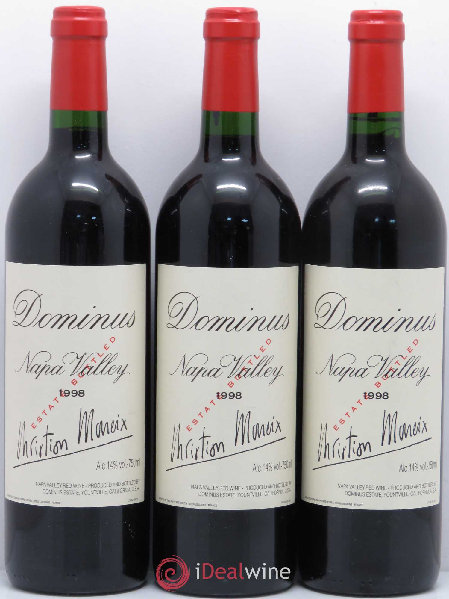 Napa Valley Dominus Christian Moueix 1998 - Lot de 3 bouteilles - 0