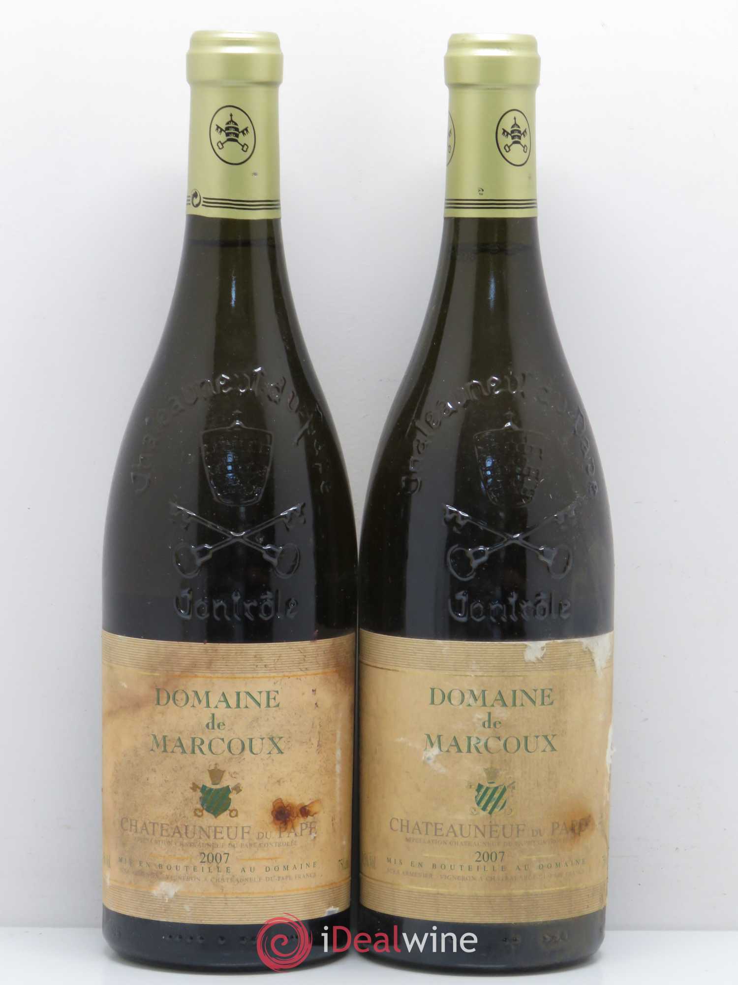 Châteauneuf-du-Pape Marcoux (Domaine de) 2007 - Lot de 2 bouteilles - 0