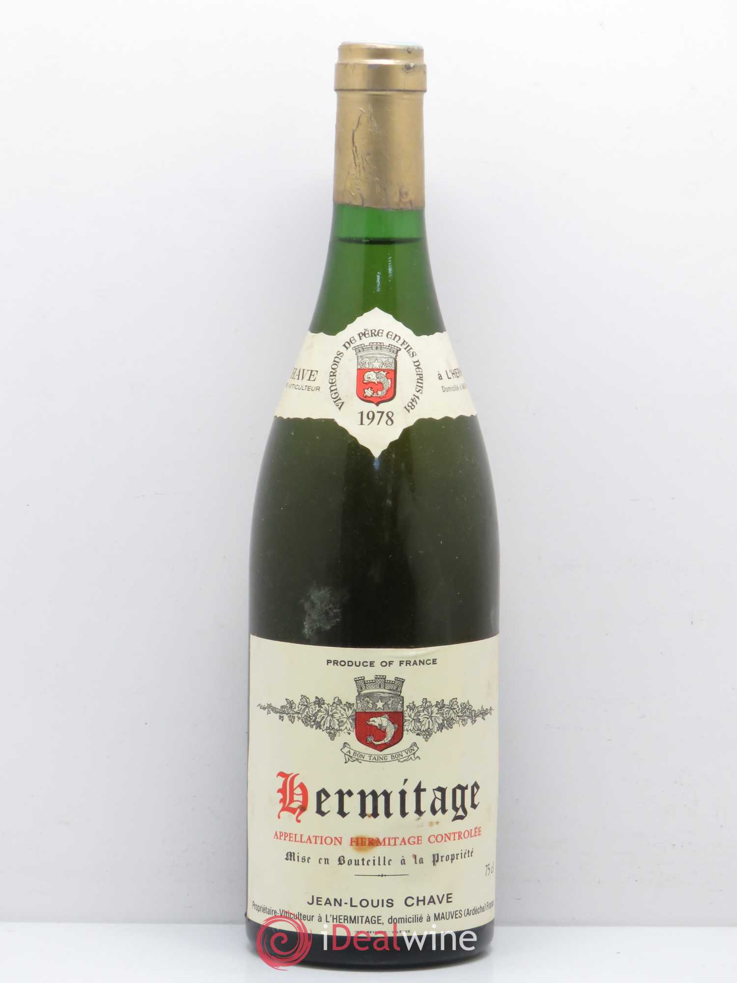 Hermitage Jean-Louis Chave 1978 - Lot de 1 bouteille - 0