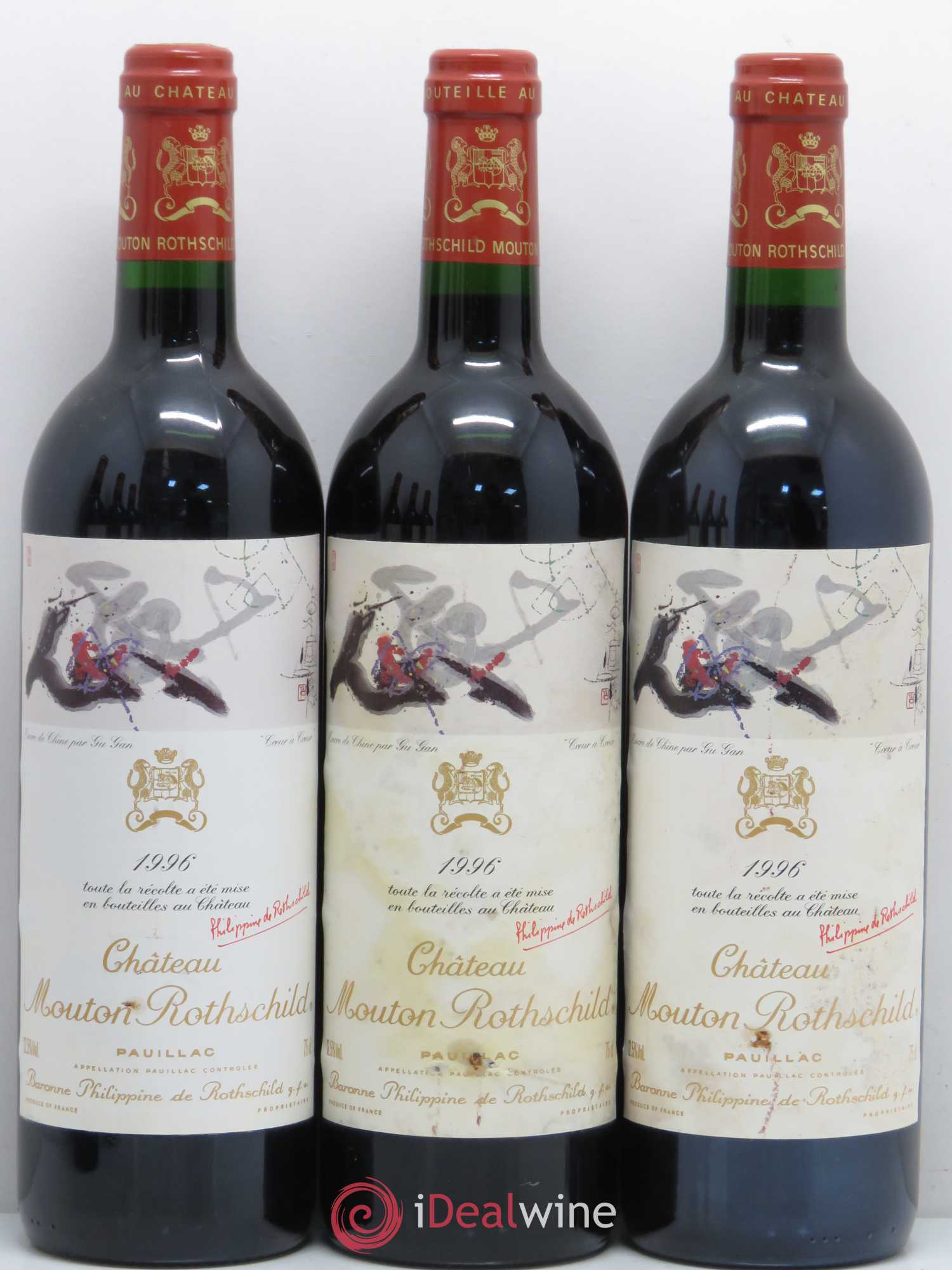 Château Mouton Rothschild 1er Grand Cru Classé 1996 - Lot de 6 bouteilles - 1