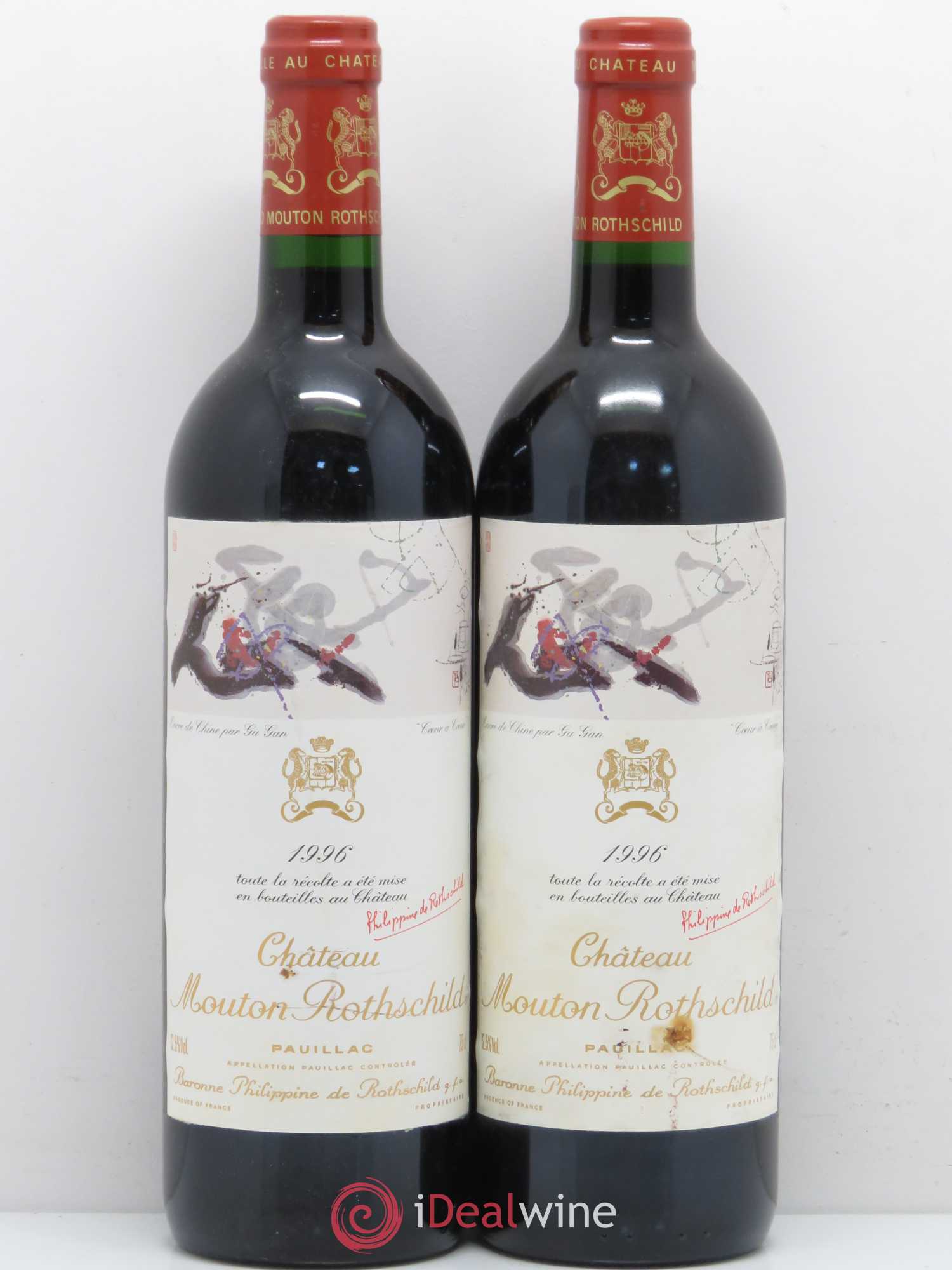 Château Mouton Rothschild 1er Grand Cru Classé 1996 - Lot de 2 bouteilles - 0