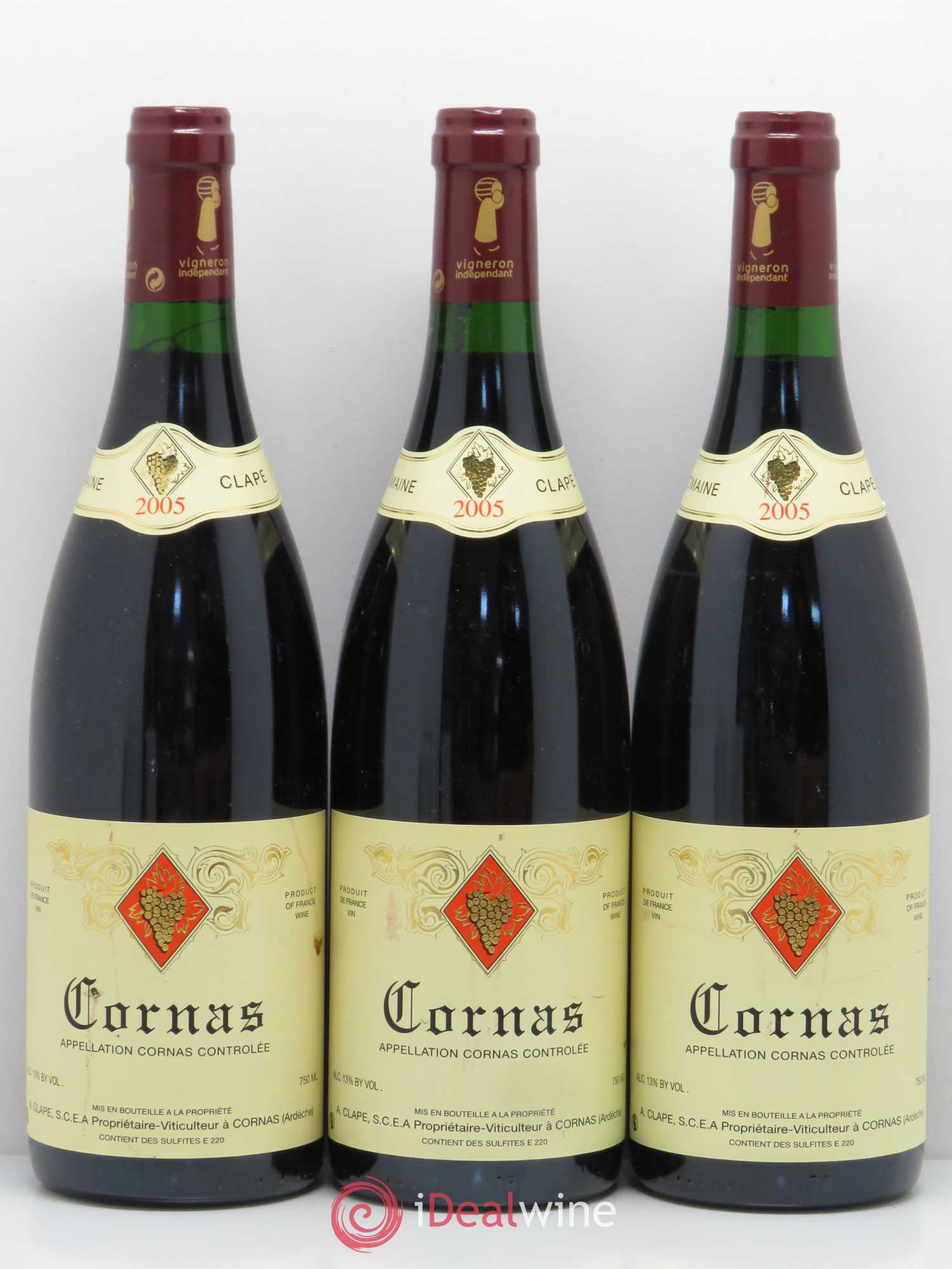 Cornas Auguste Clape 2005 - Lot de 3 bouteilles - 0