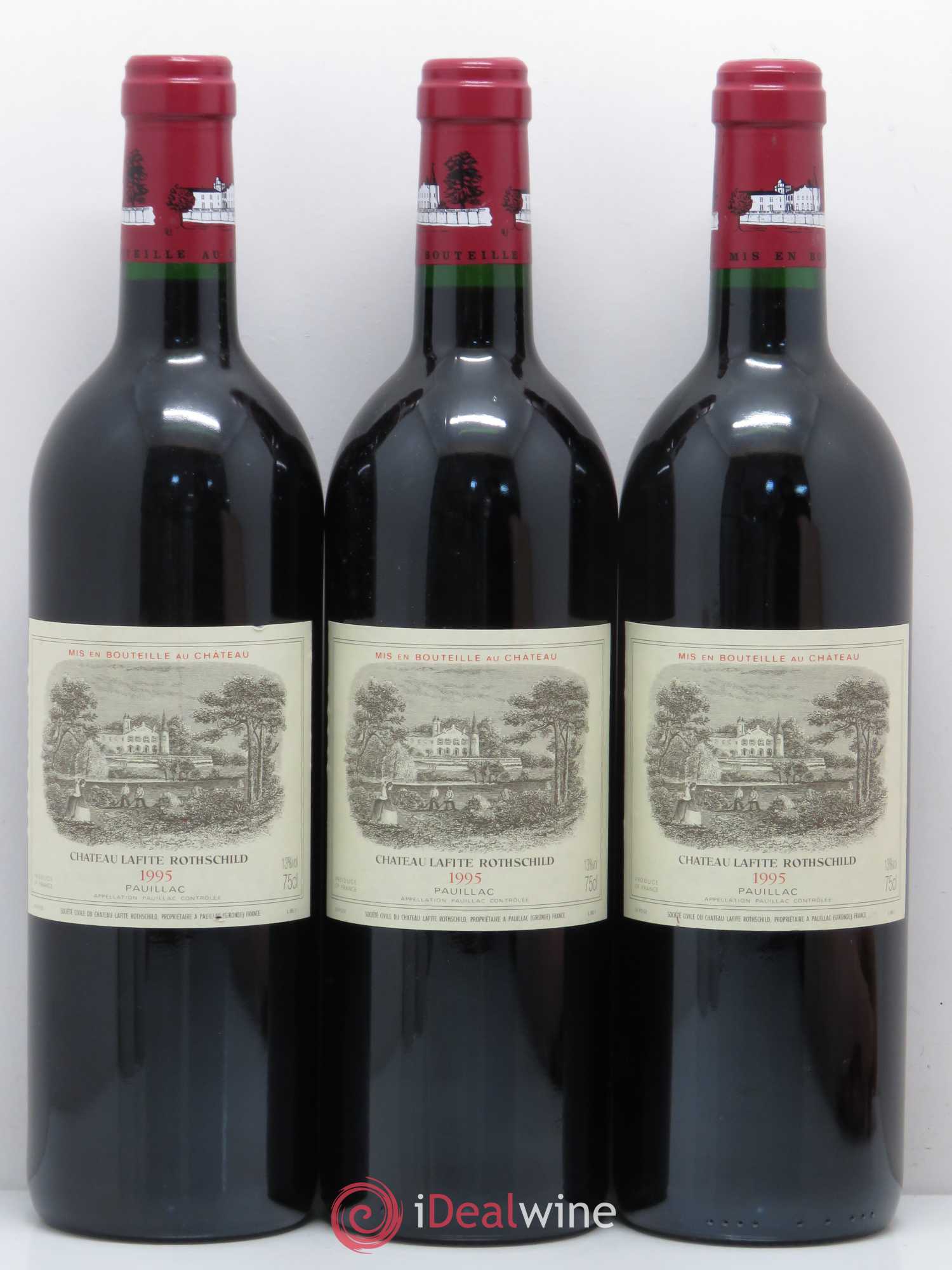 Château Lafite Rothschild 1er Grand Cru Classé 1995 - Lot de 3 bouteilles - 0