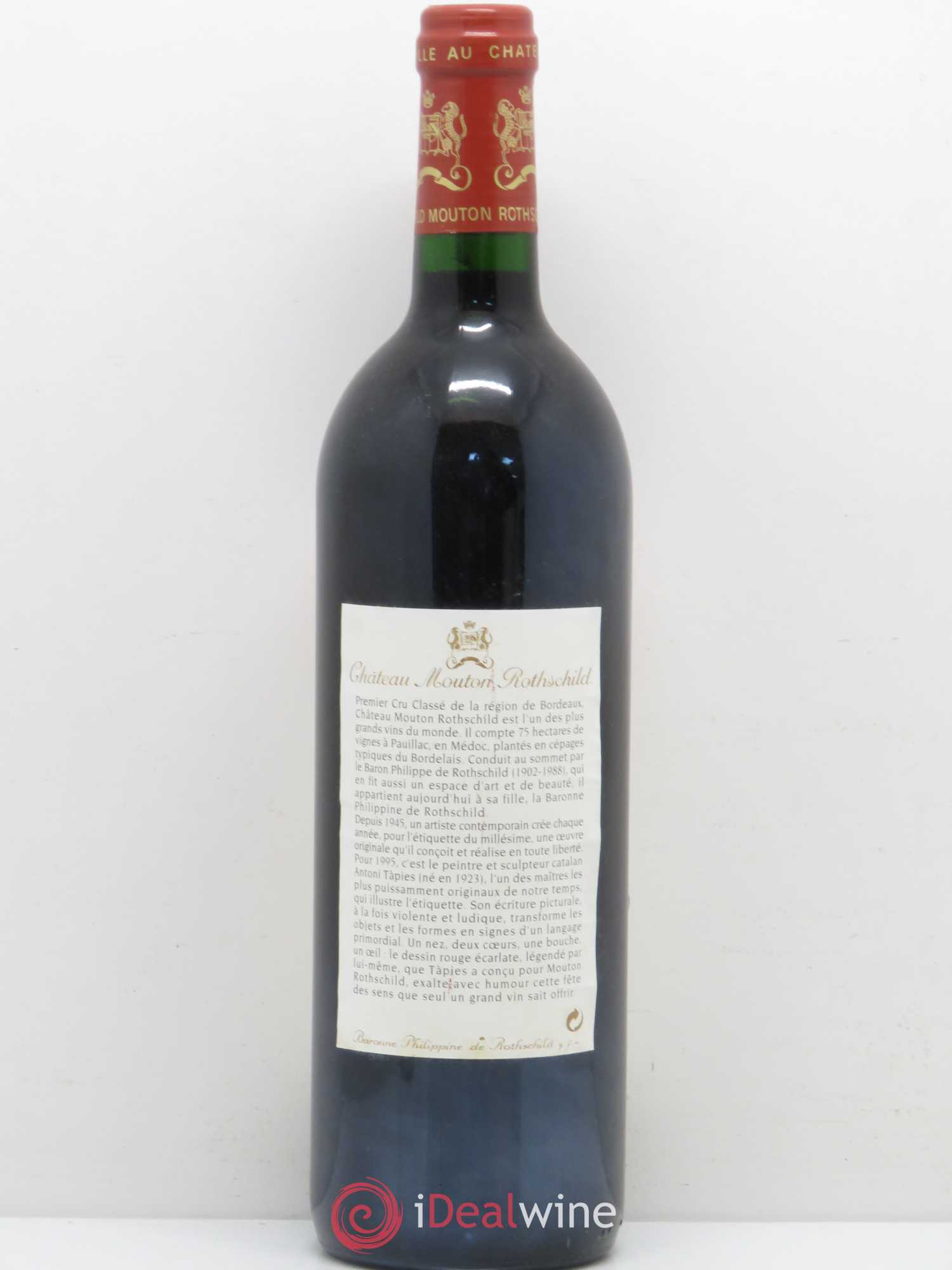 Château Mouton Rothschild 1er Grand Cru Classé 1995 - Lot de 1 bouteille - 1
