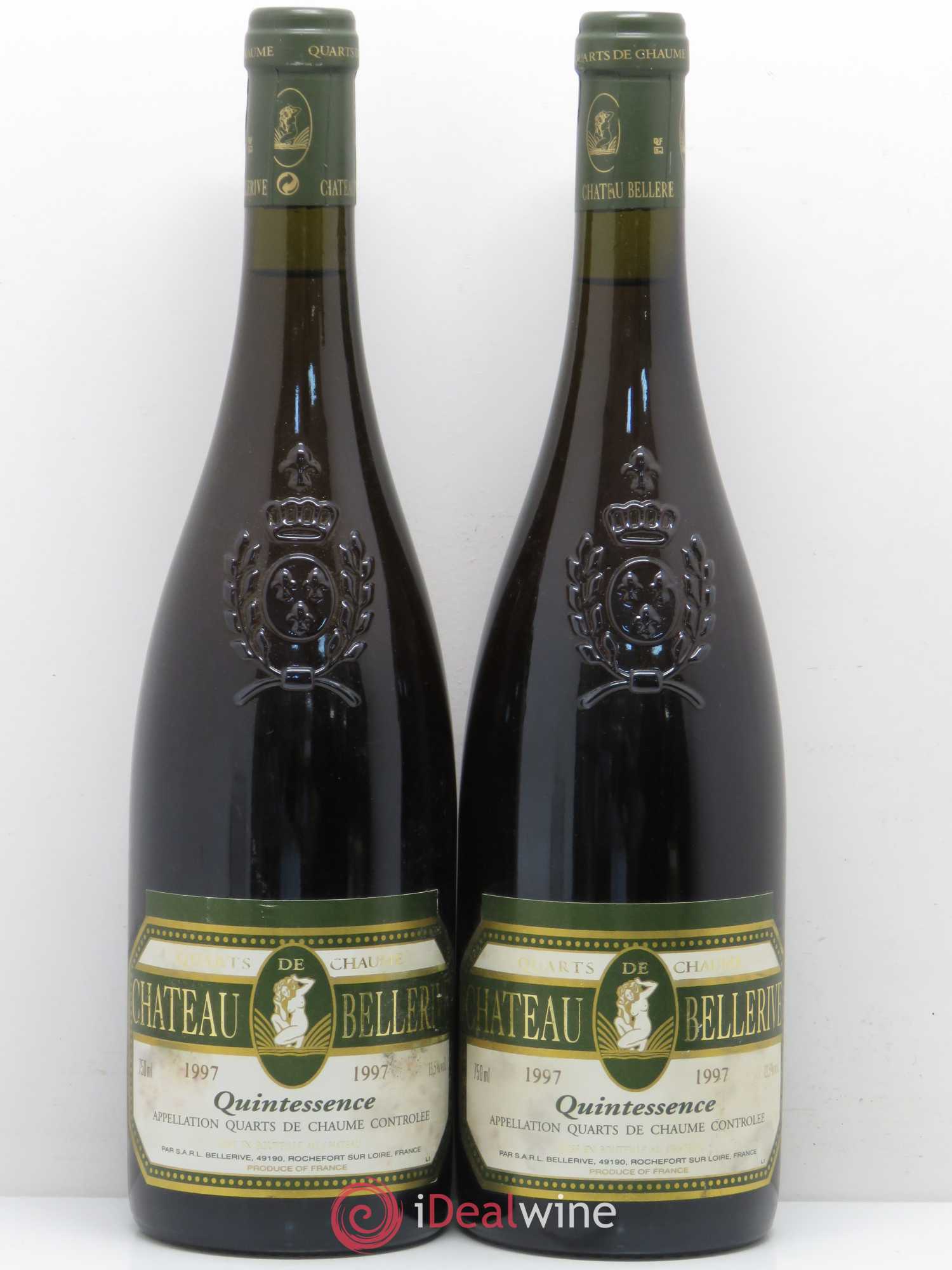 Quarts de Chaume Cuvée Quintessence Château de Bellerive  1997 - Lotto di 5 bottiglie - 2