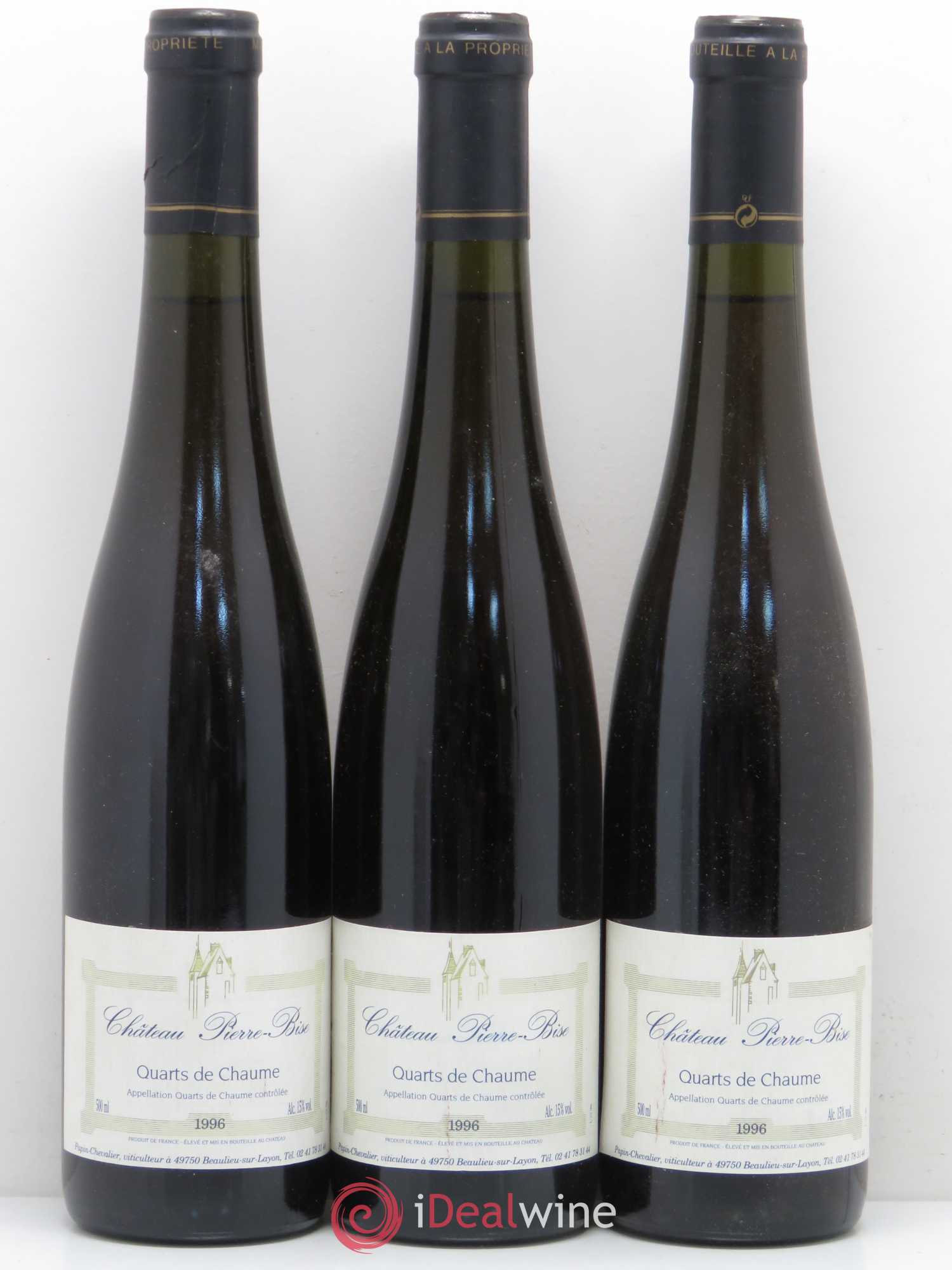 Quarts de Chaume Château Pierre Bise 1996 - Lotto di 3 bottiglie - 0