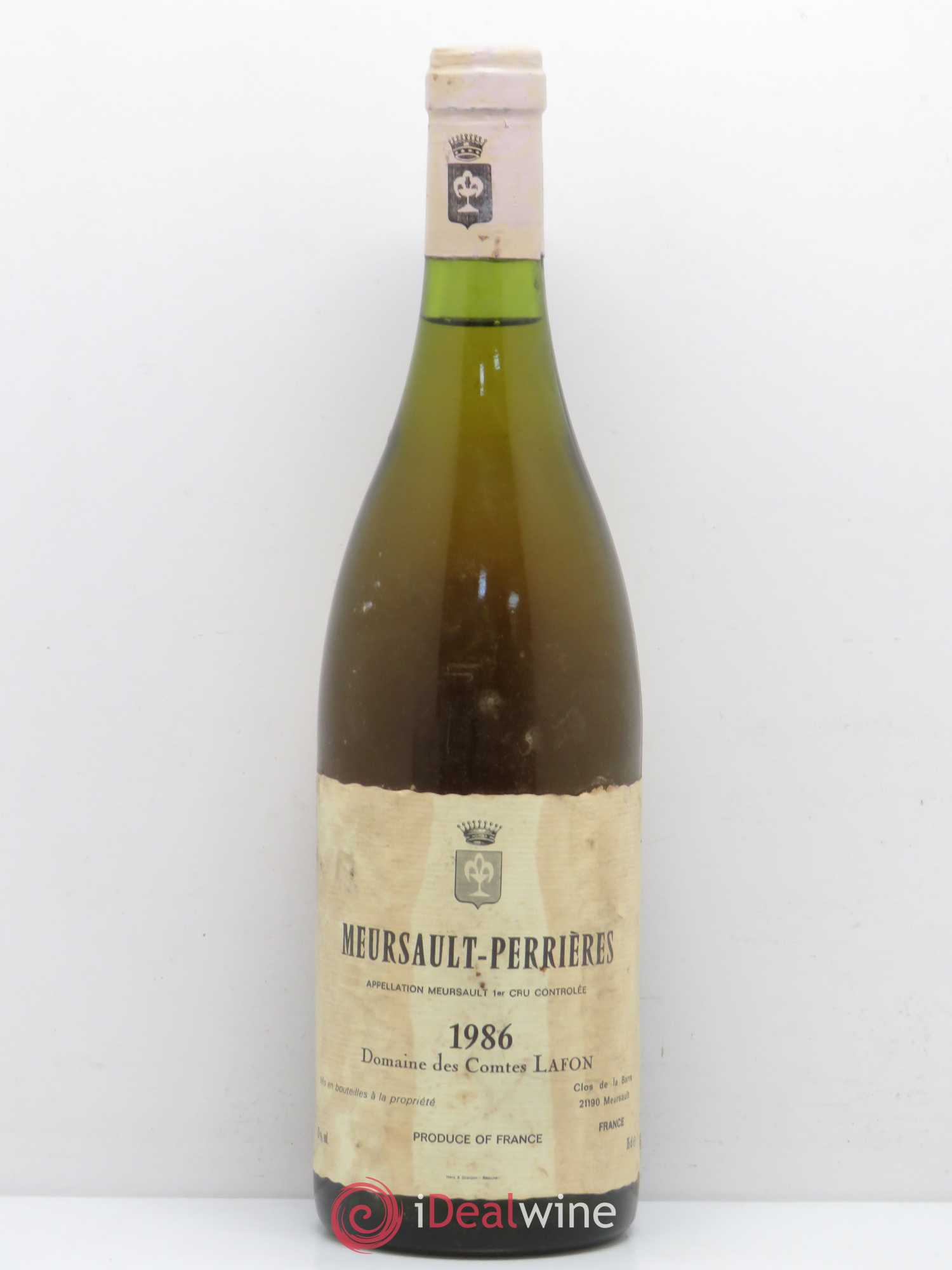 Meursault 1er Cru Perrières Comtes Lafon (Domaine des) 1986 - Lot de 1 bouteille - 0