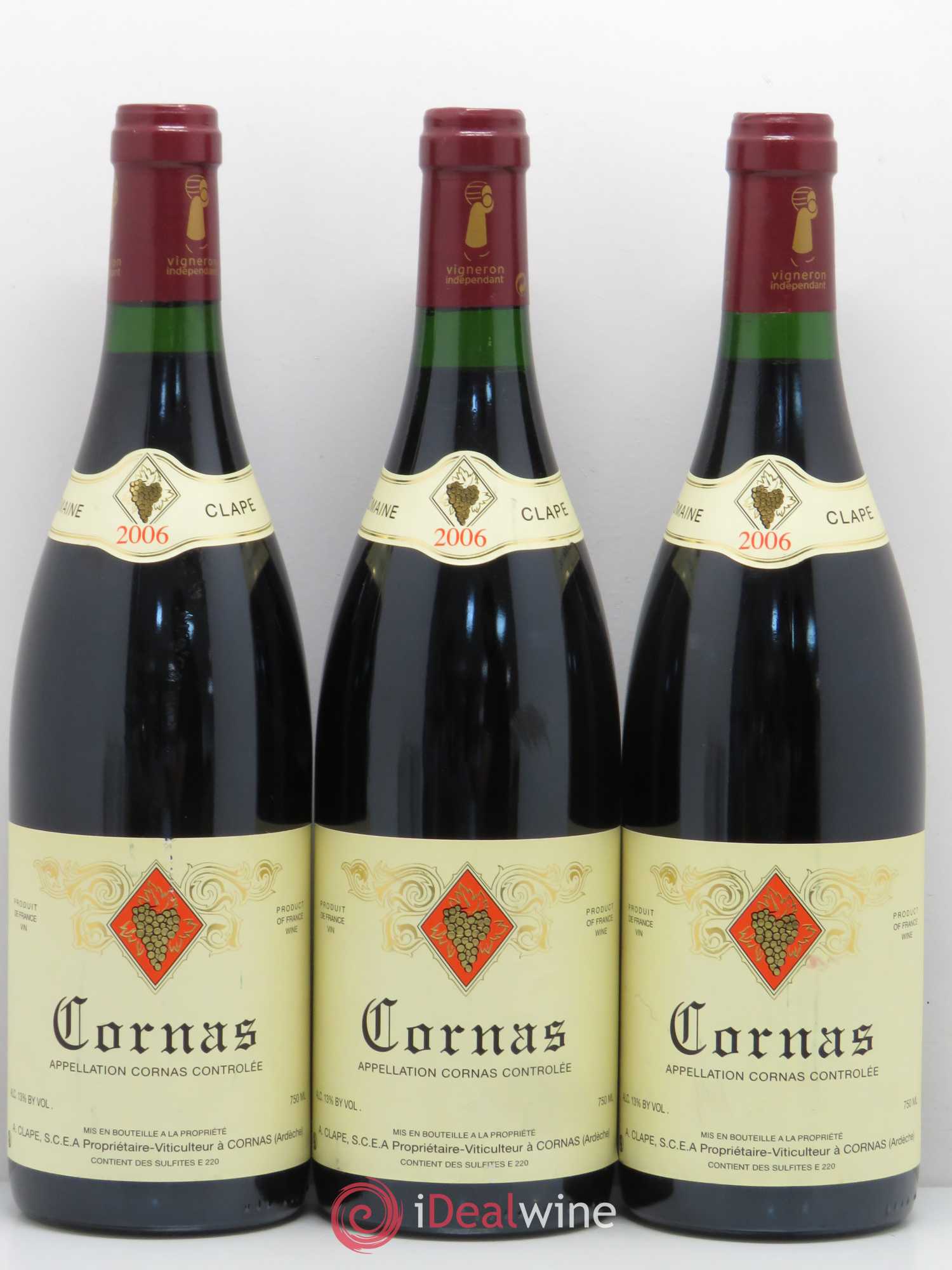 Cornas Auguste Clape 2006 - Lot de 3 bouteilles - 0
