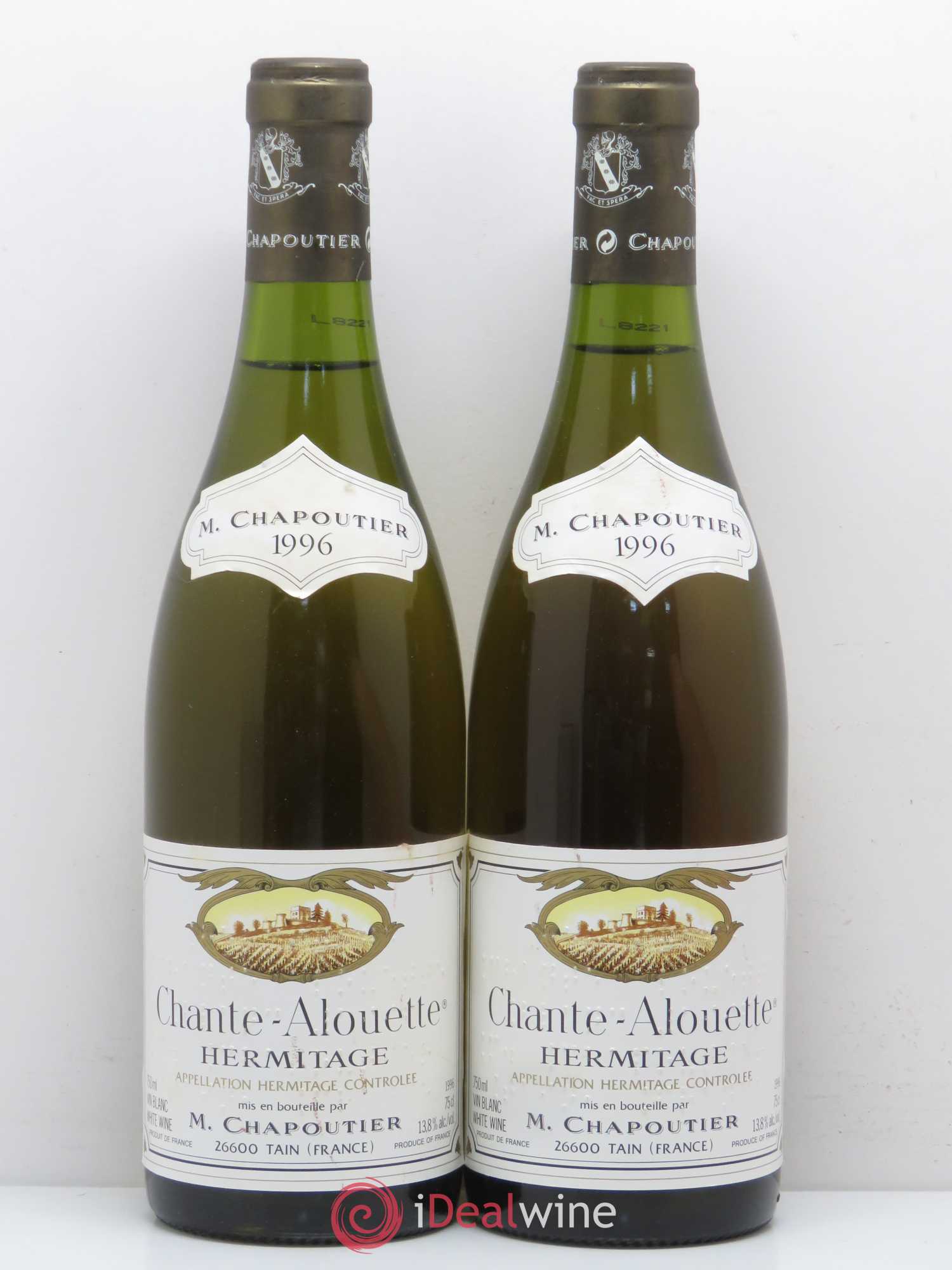 Hermitage Chante Alouette Chapoutier 1996 - Lot de 2 bouteilles - 0