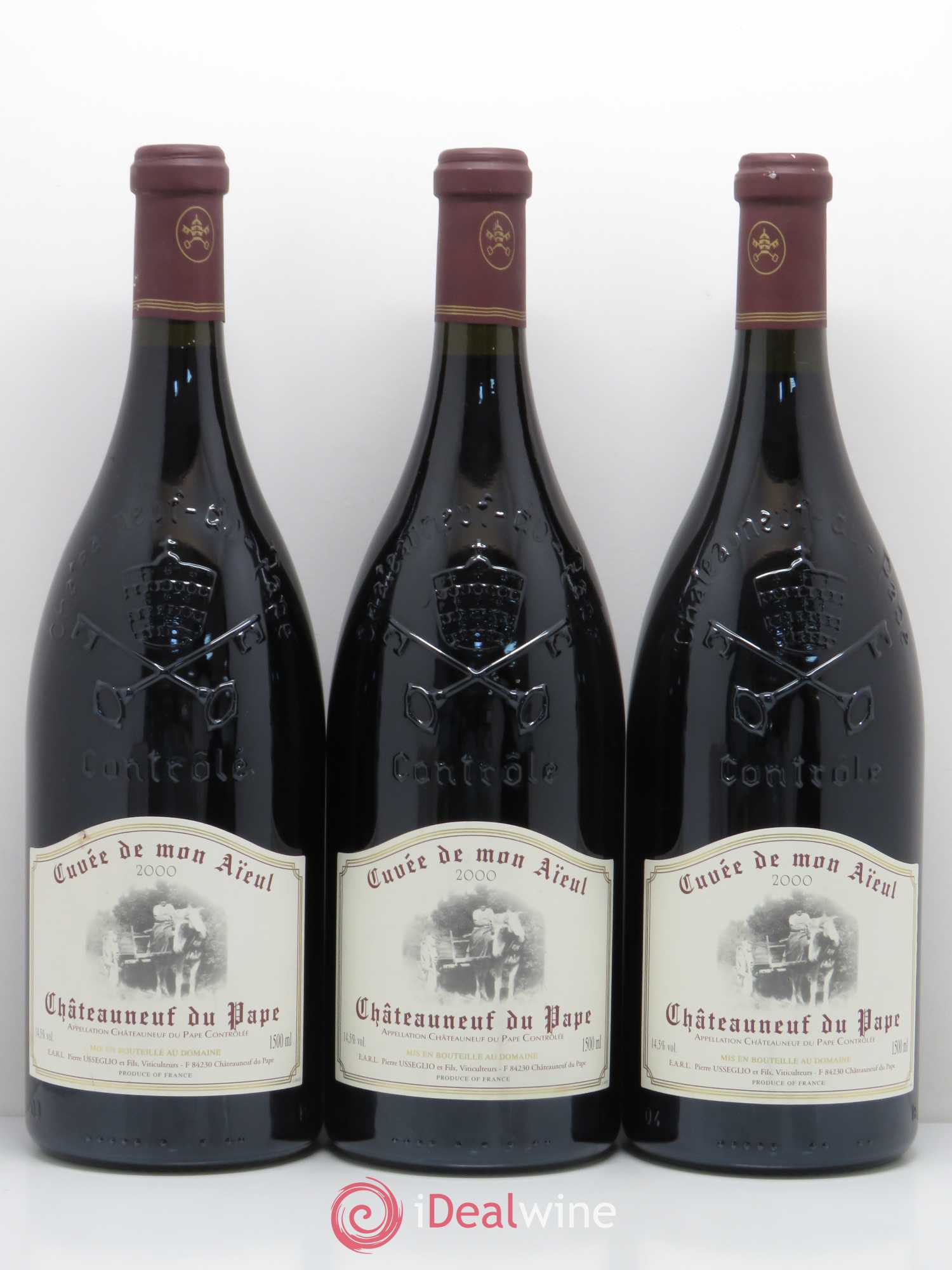 Châteauneuf-du-Pape Cuvée de mon Aïeul Pierre Usseglio & Fils 2000 - Lot de 3 magnums - 0