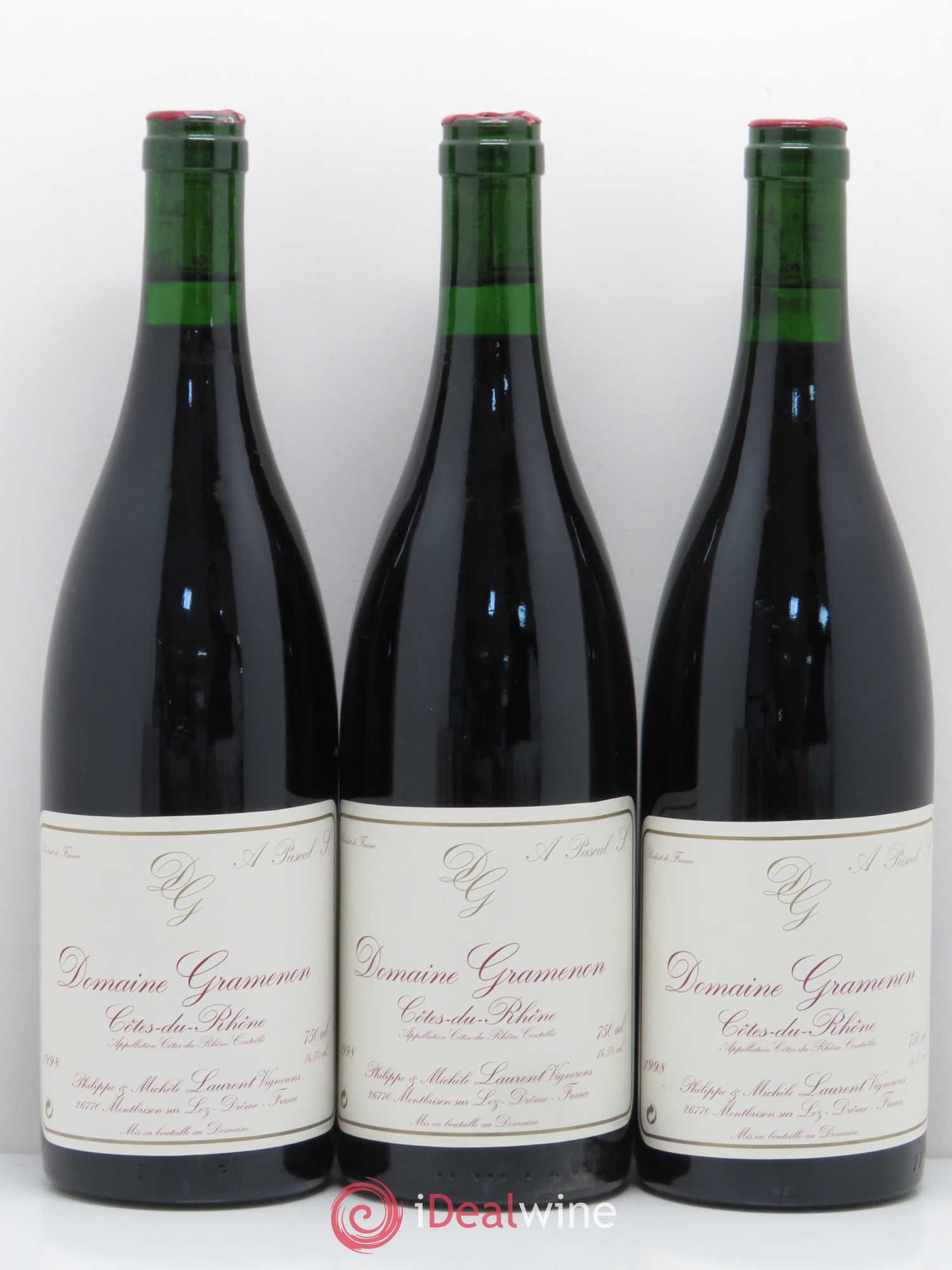 Côtes-du-Rhône Cuvée Pascal Gramenon (Domaine) 1998 - Lot de 3 bouteilles - 0