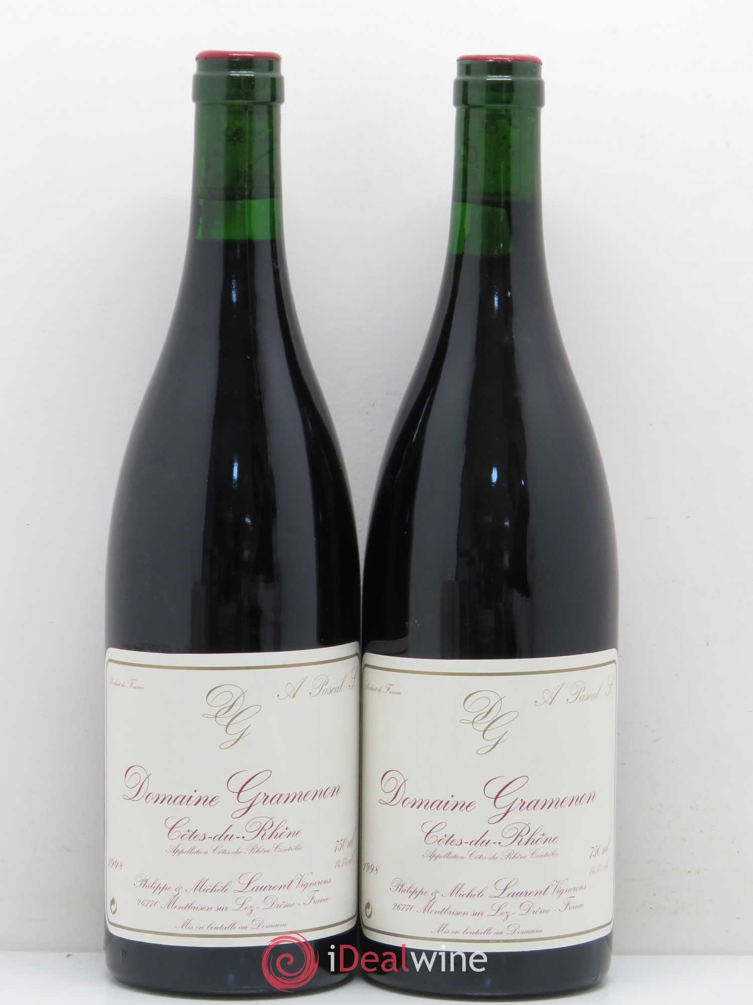 Côtes-du-Rhône Cuvée Pascal Gramenon (Domaine) 1998 - Lot de 2 bouteilles - 0