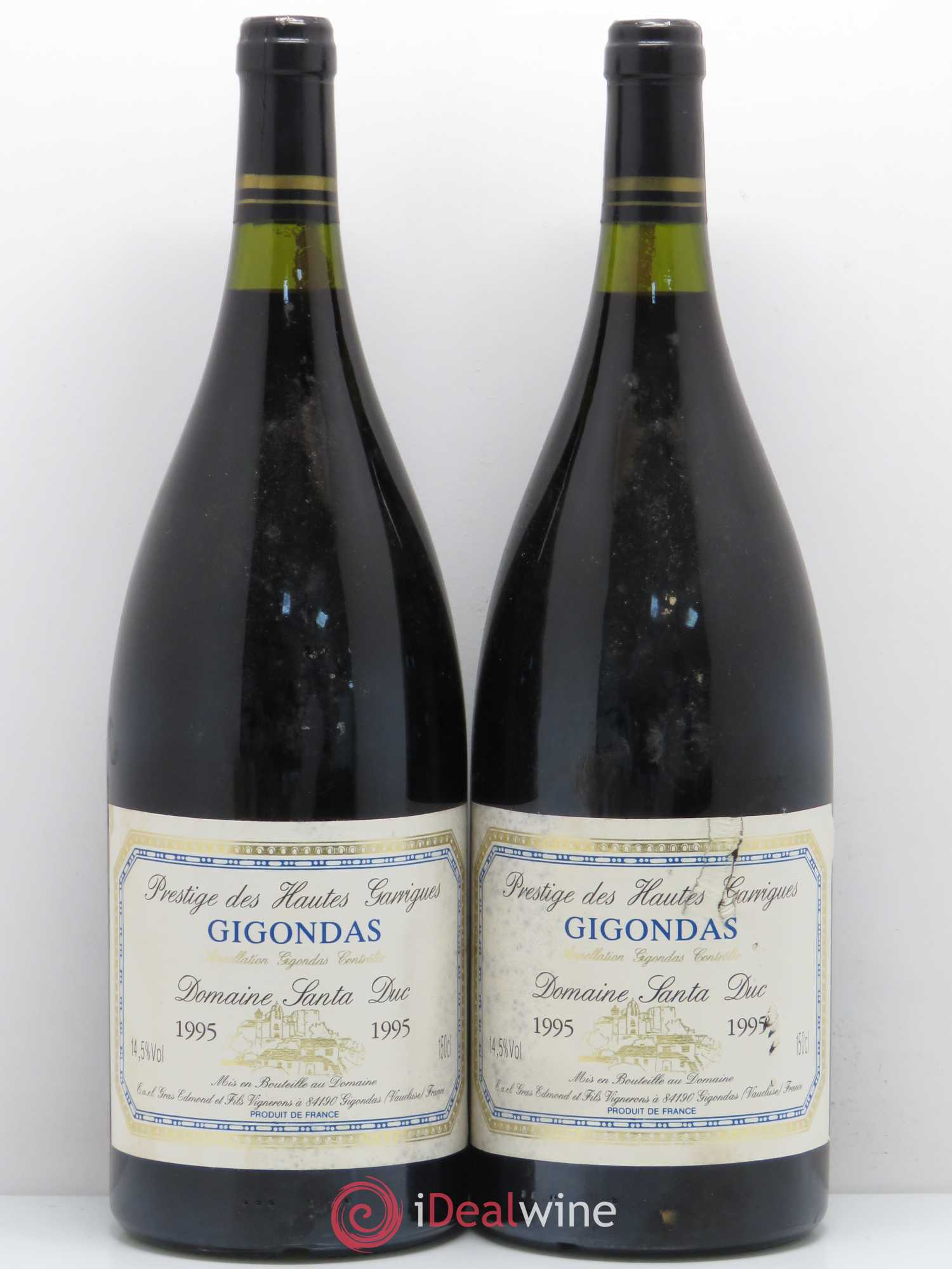 Gigondas Santa Duc (Domaine) Hautes Garrigues Famille Gras 1995 - Lot de 2 magnums - 0