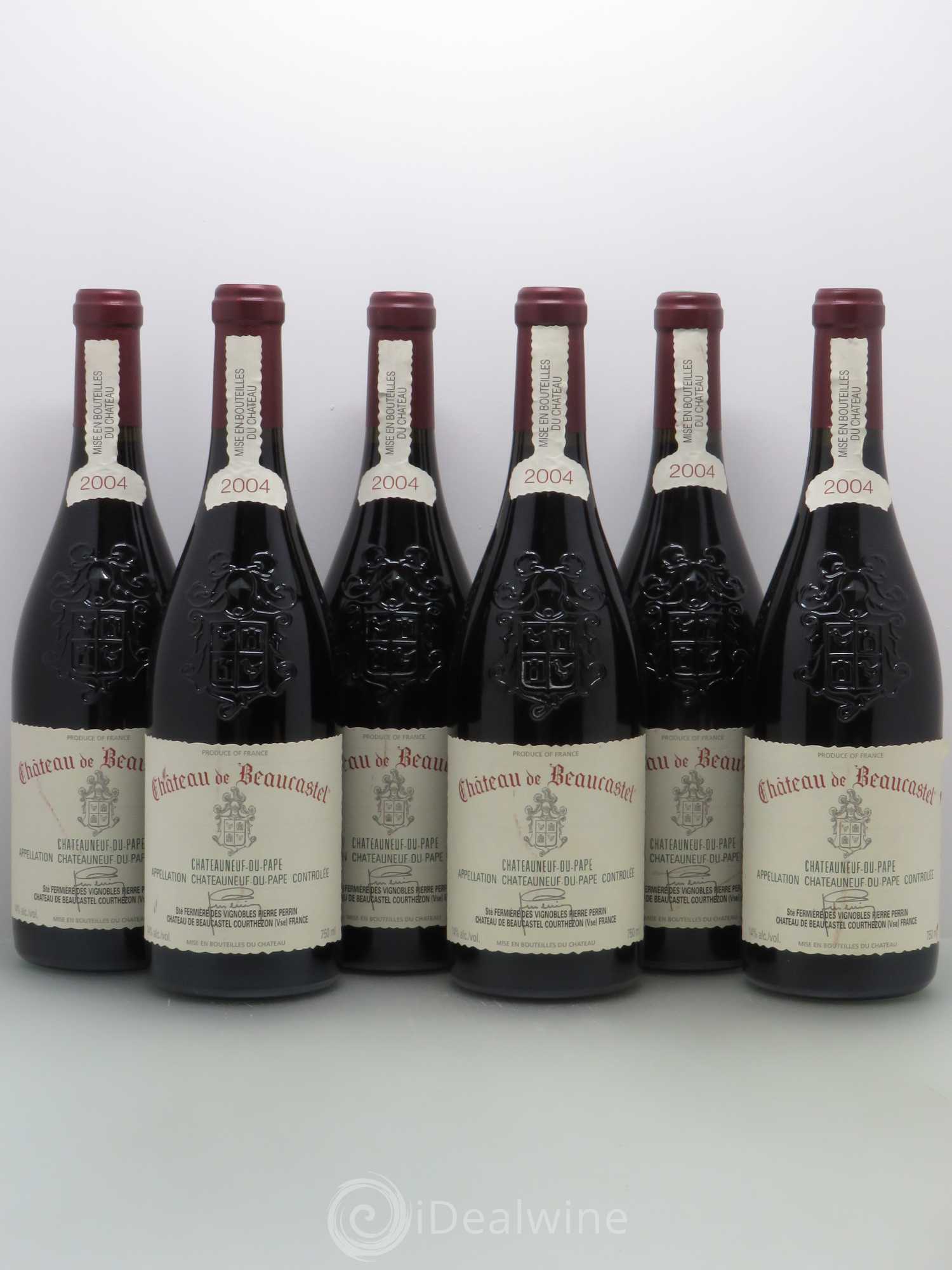 Châteauneuf-du-Pape Château de Beaucastel Famille Perrin 2004 - Lot de 6 bouteilles - 0