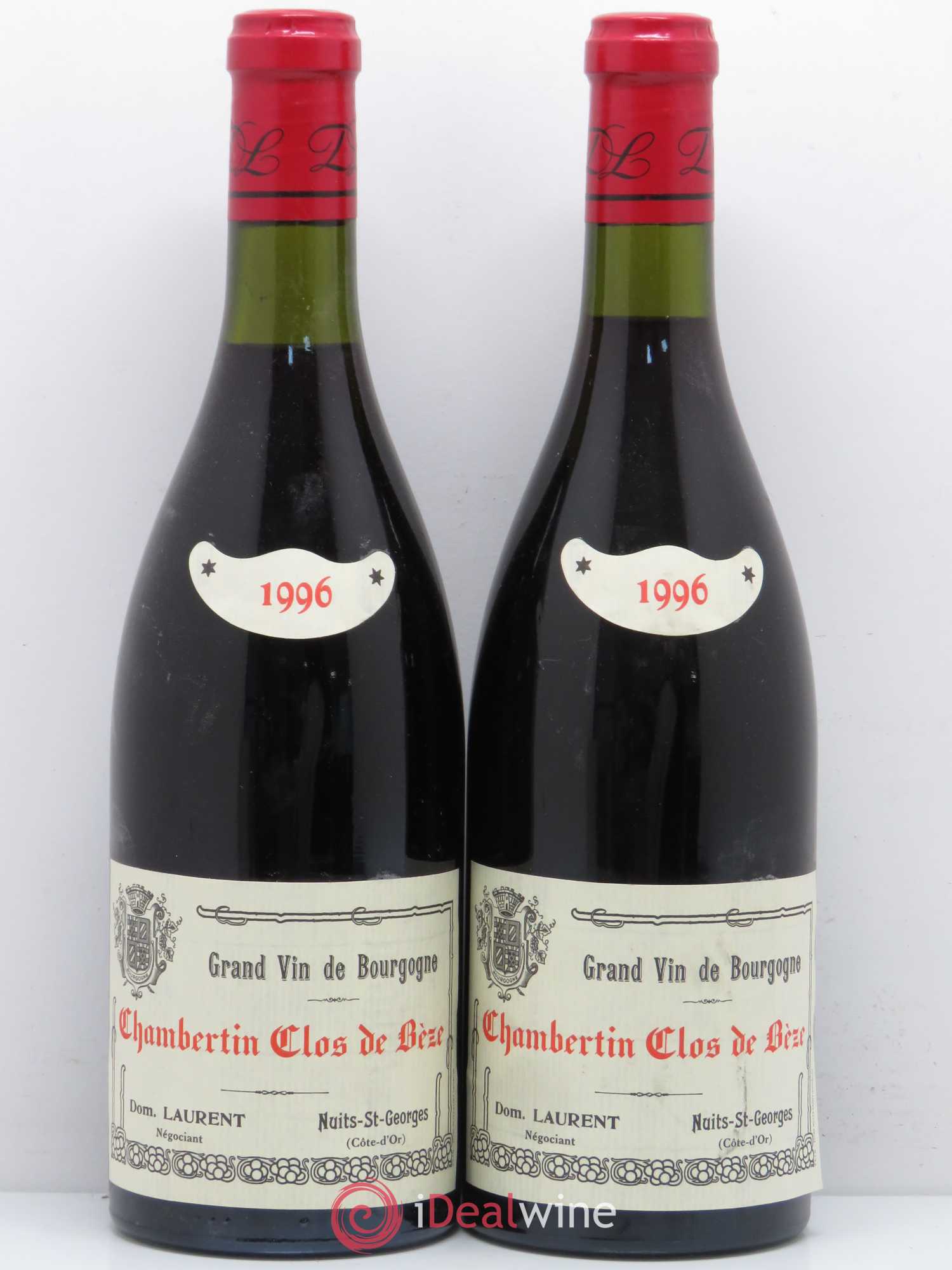 Chambertin Clos de Bèze Grand Cru Grande cuvée Vieilles vignes Dominique Laurent 1996 - Lot de 2 bouteilles - 0