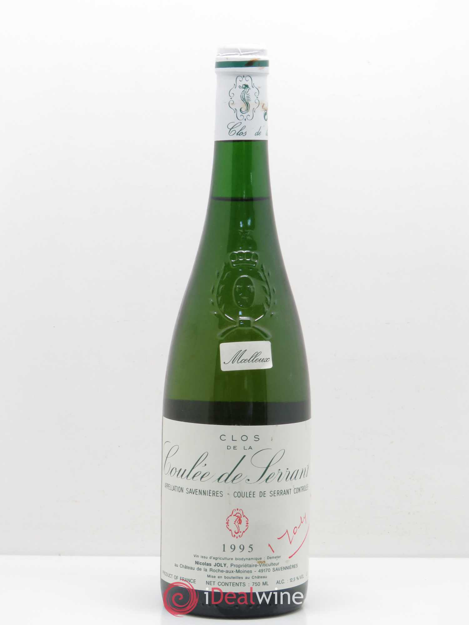 Savennières Clos de la Coulée de Serrant Vignobles de la Coulée de Serrant - Nicolas Joly 1995 - Lot de 1 bouteille - 0
