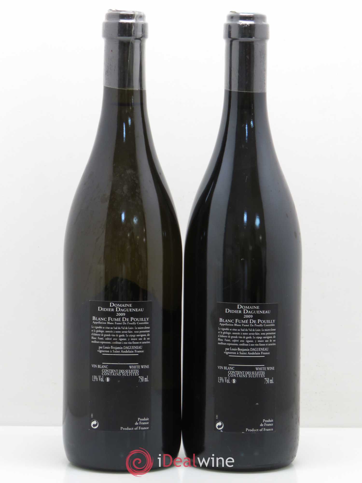 Vin de France (anciennement Pouilly-Fumé) Silex Dagueneau (Domaine Didier - Louis-Benjamin) 2009 - Lot de 2 bouteilles - 1