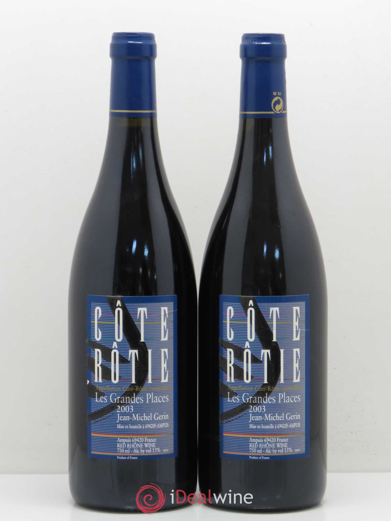 Côte-Rôtie Les Grandes Places Jean-Michel Gerin 2003 - Lot de 2 bouteilles - 0