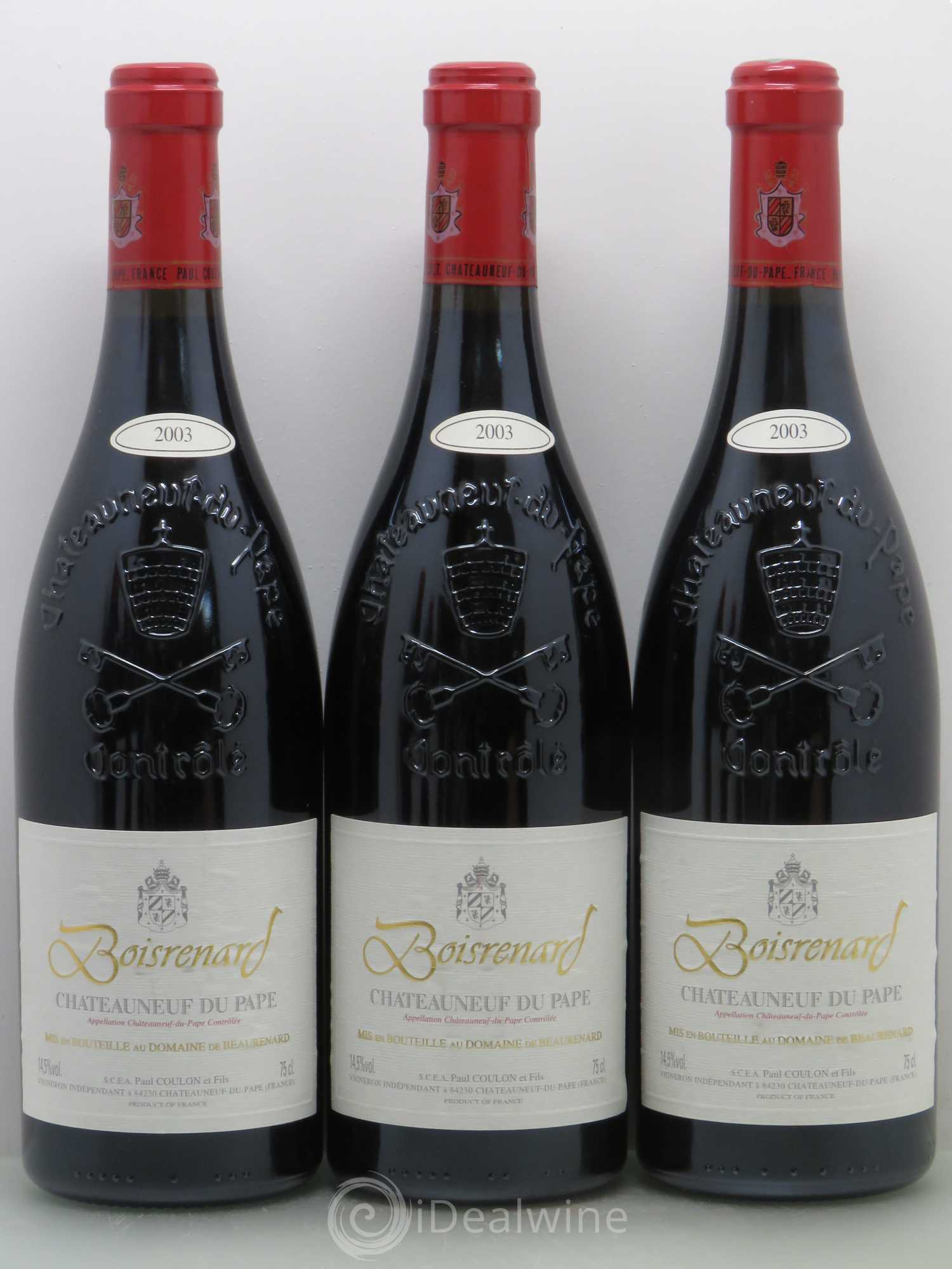 Châteauneuf-du-Pape Cuvée Boisrenard Beaurenard (Domaine de) 2003 - Lot de 6 bouteilles - 1