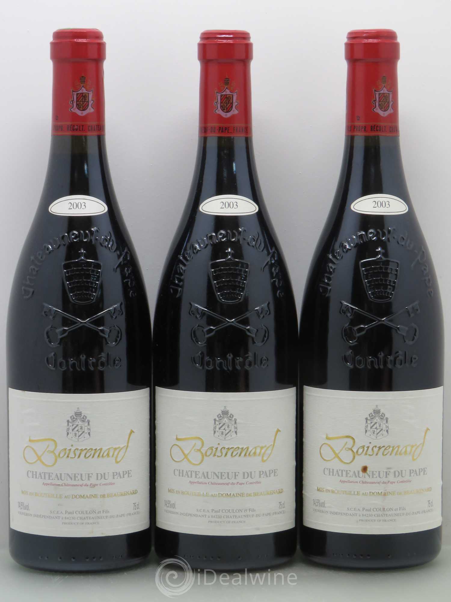 Châteauneuf-du-Pape Cuvée Boisrenard Beaurenard (Domaine de) 2003 - Lot de 6 bouteilles - 2