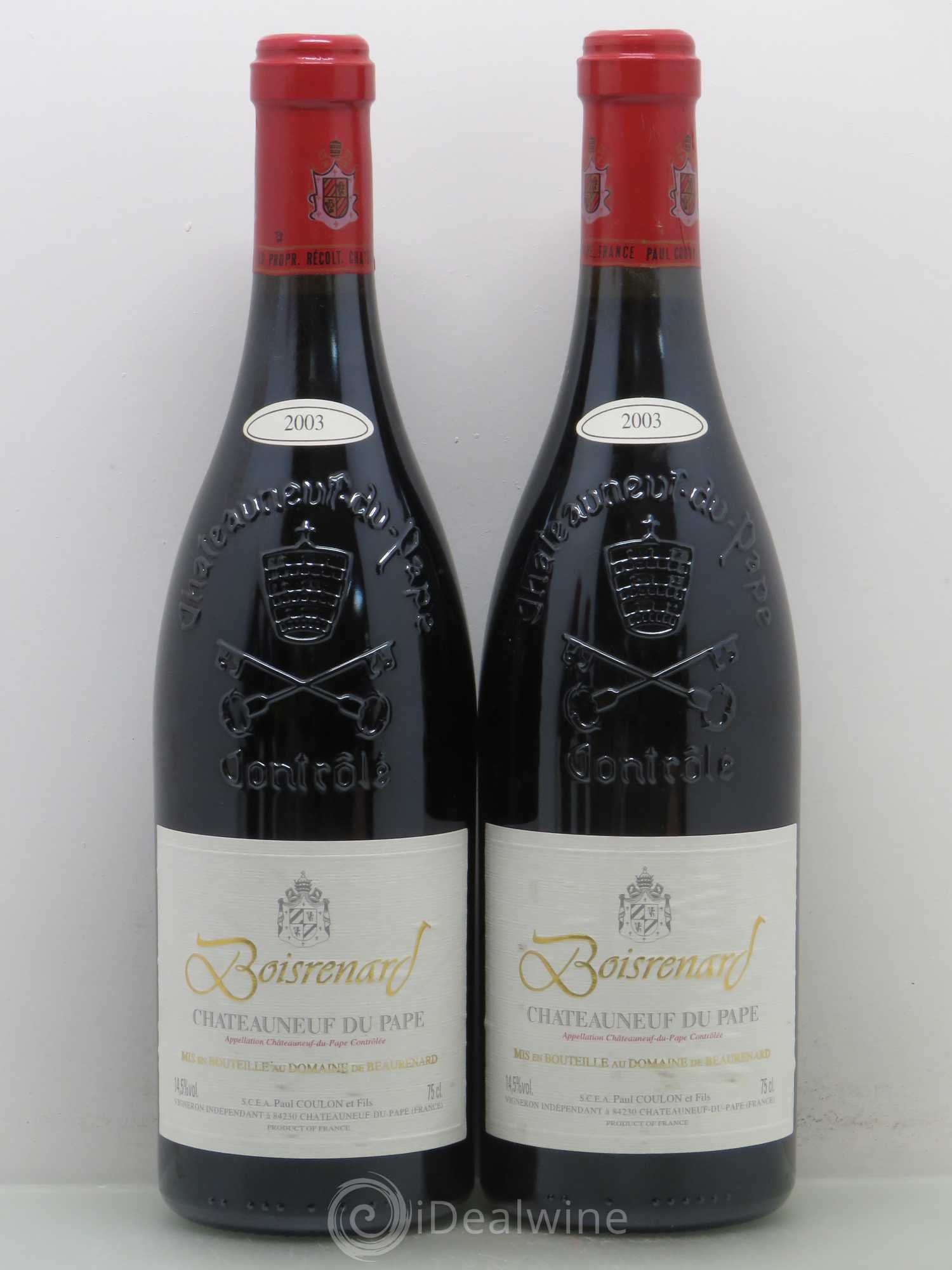 Châteauneuf-du-Pape Cuvée Boisrenard Beaurenard (Domaine de) 2003 - Lot de 4 bouteilles - 1