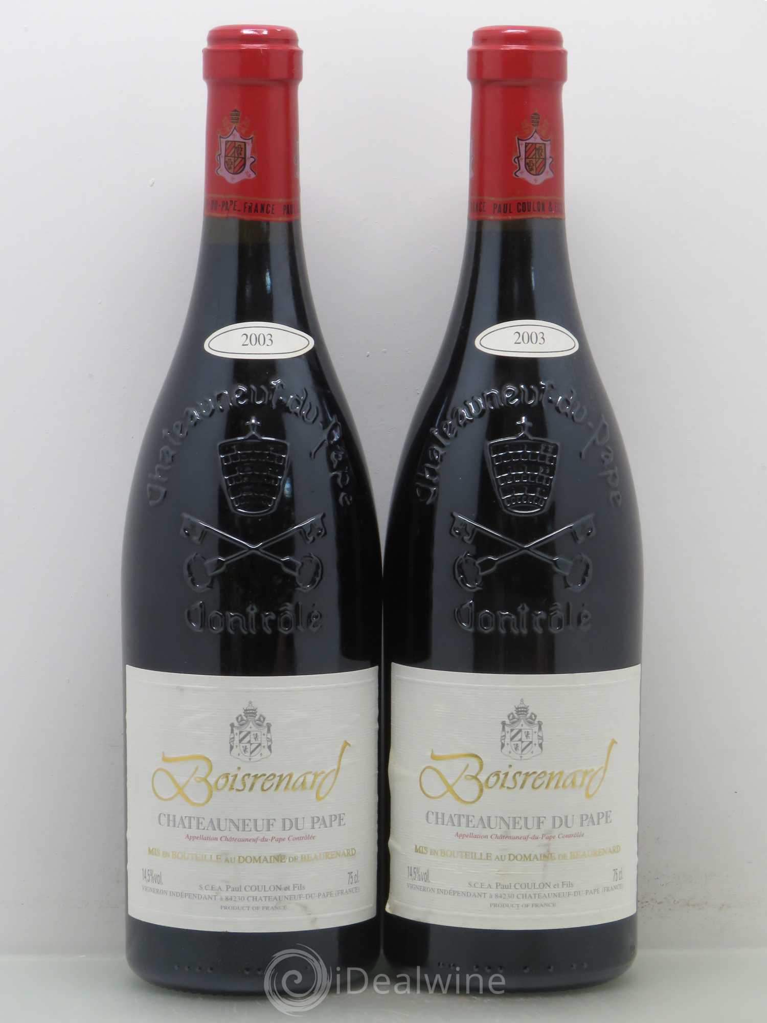 Châteauneuf-du-Pape Cuvée Boisrenard Beaurenard (Domaine de) 2003 - Lot de 4 bouteilles - 2