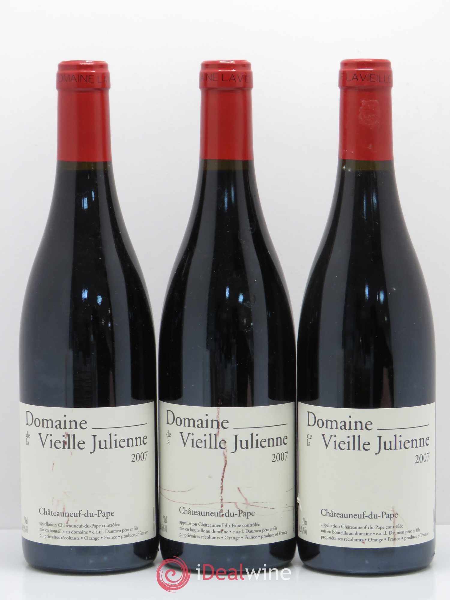 Châteauneuf-du-Pape Vieille Julienne (Domaine de la) Jean-Paul Daumen 2007 - Lot de 3 bouteilles - 0