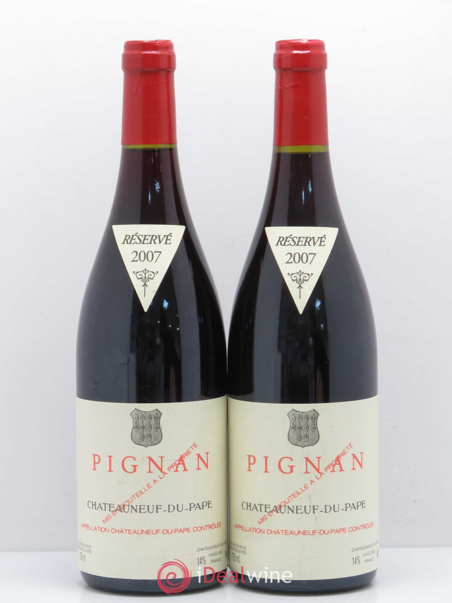 Châteauneuf-du-Pape Pignan Emmanuel Reynaud 2007 - Lot de 2 bouteilles - 0