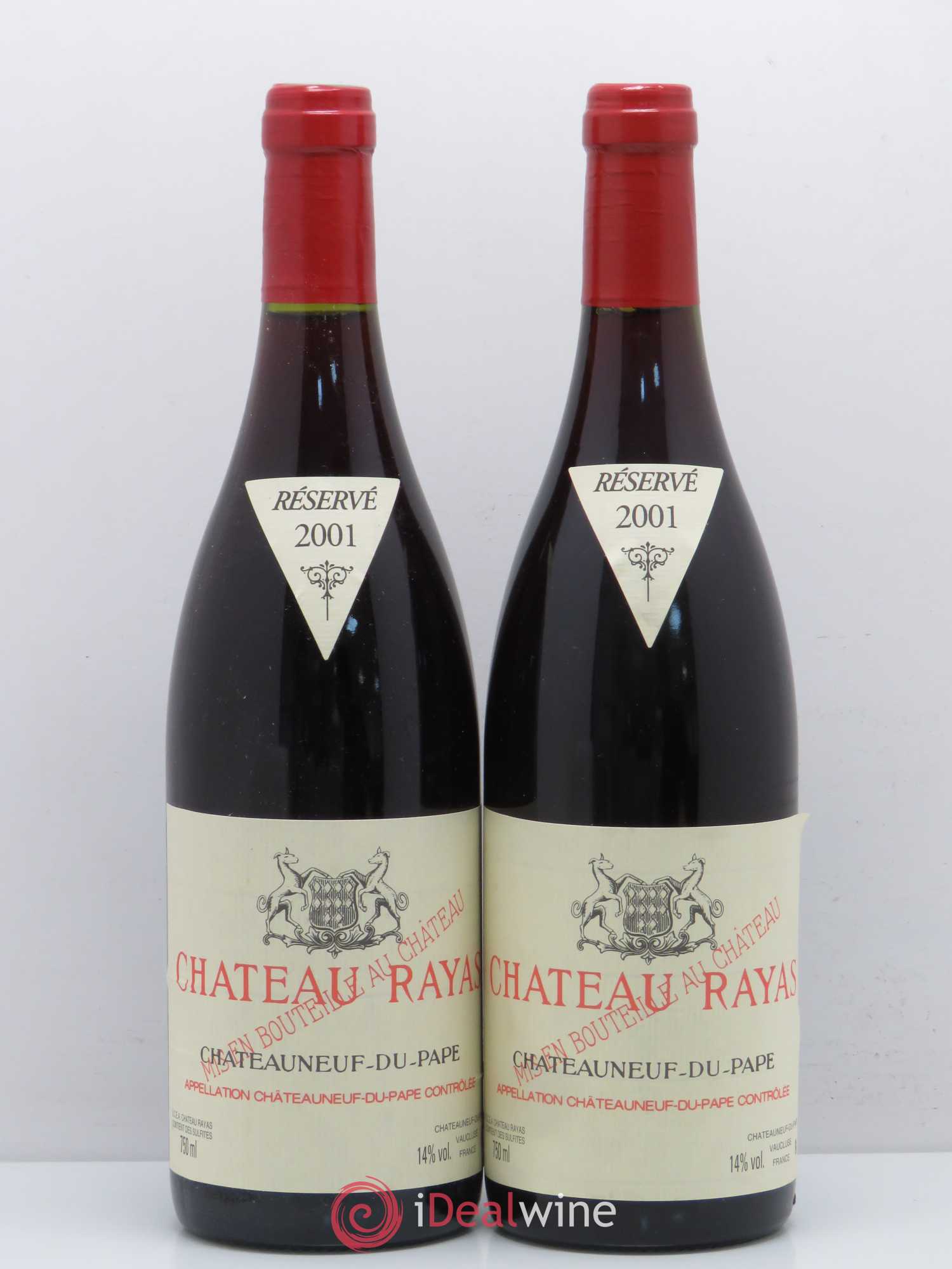 Châteauneuf-du-Pape Château Rayas Emmanuel Reynaud 2001 - Lot de 2 bouteilles - 0